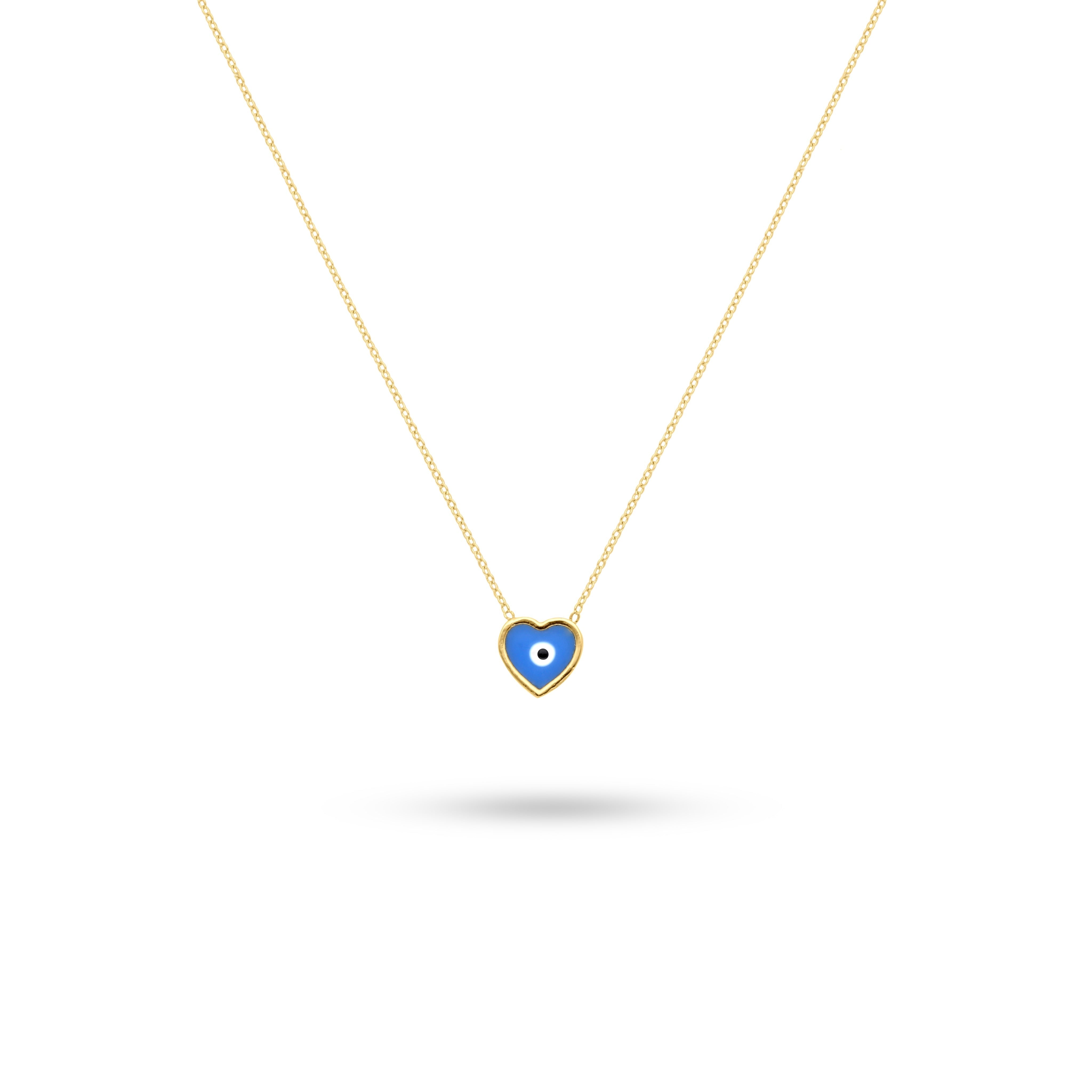 Evil Eye Heart Necklace - Necklace - Kia Concept Store