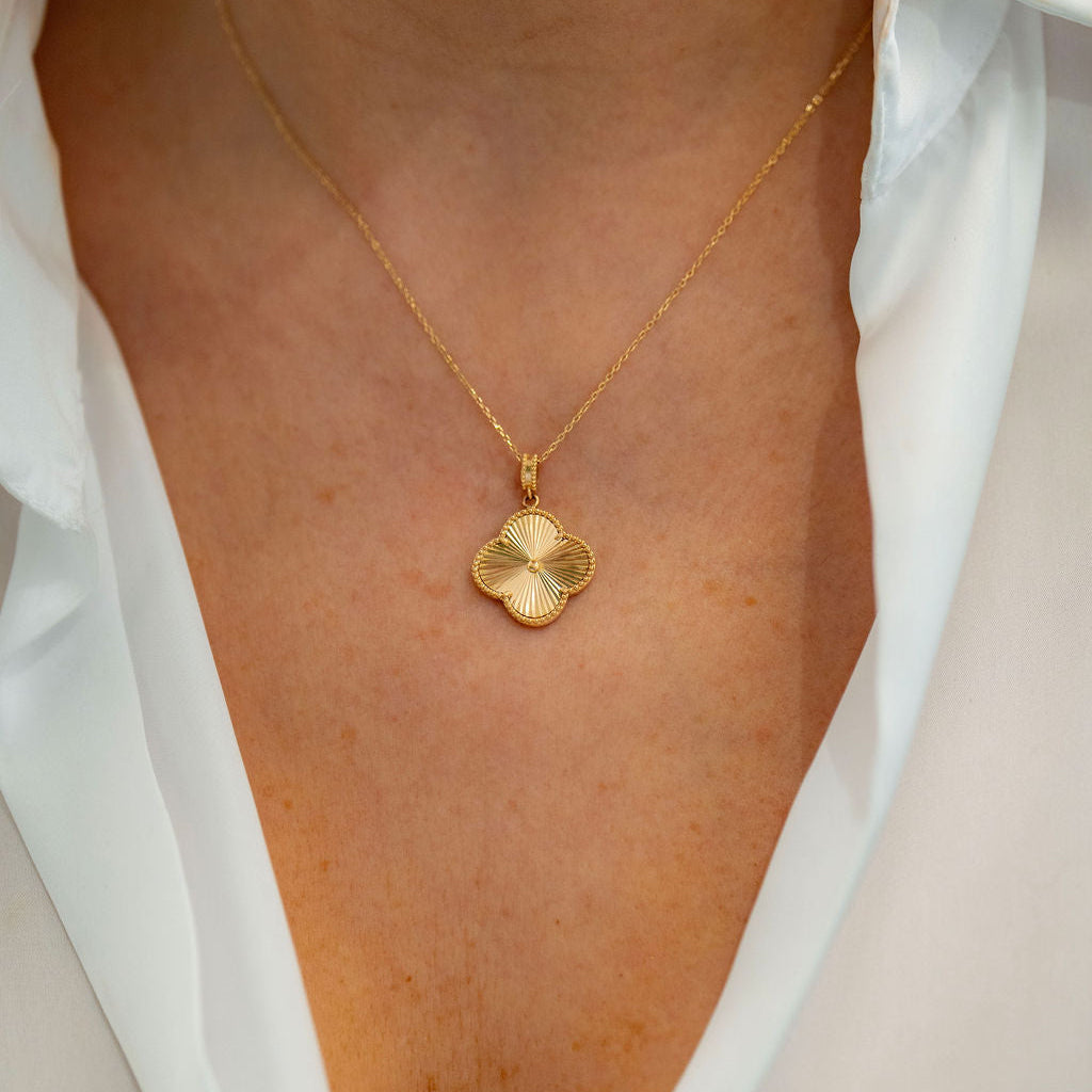 Golden Clover Pendant