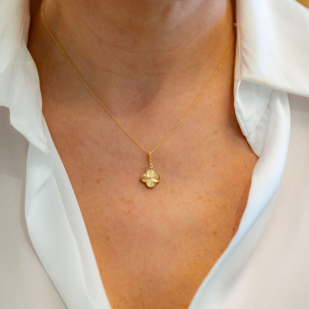 Golden Clover Pendant