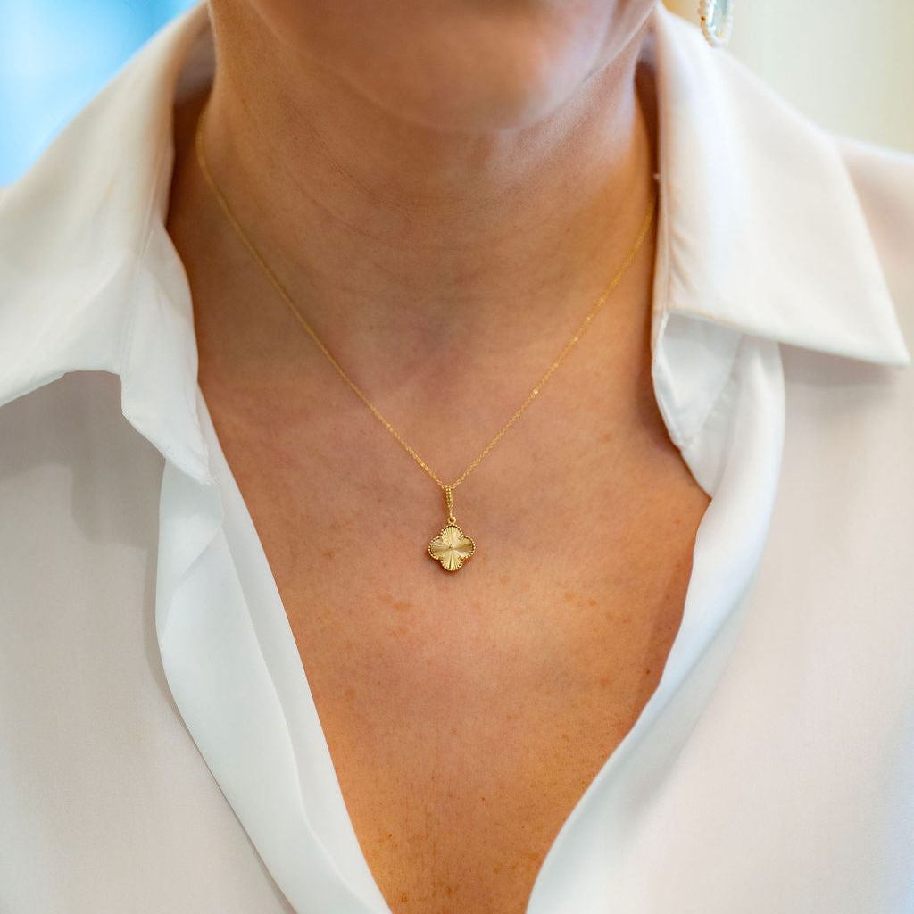 Golden Clover Pendant