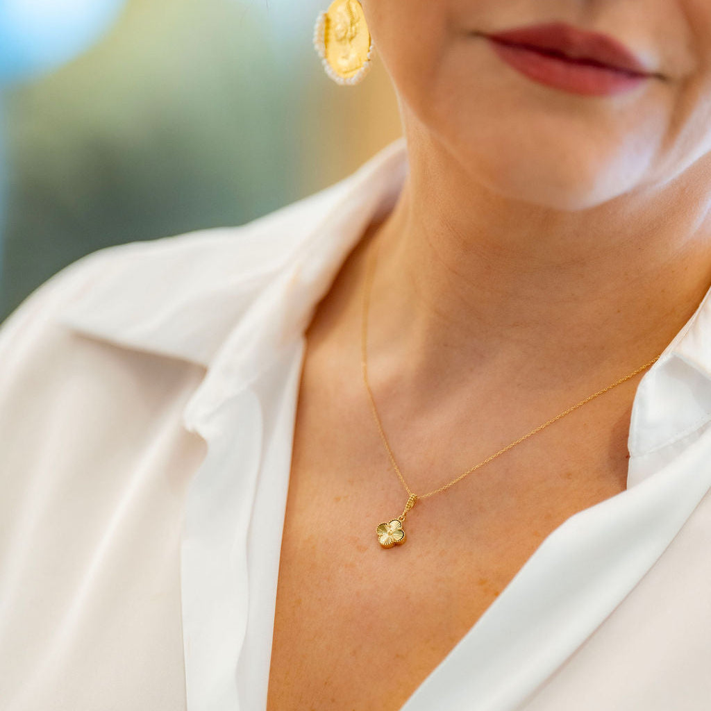 Golden Clover Pendant