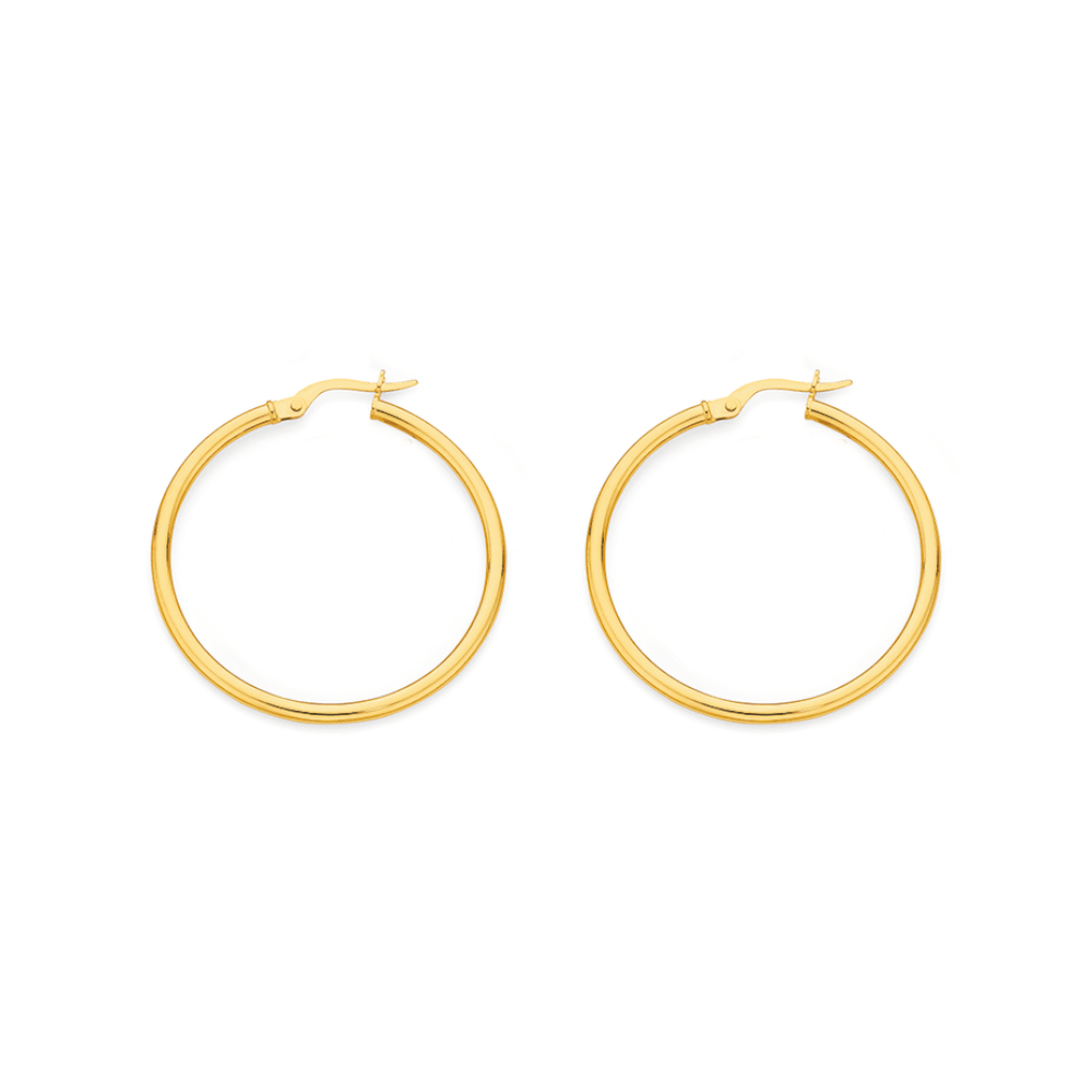 Essential Polished Gold Hoops - Earrings - Kia Concept Store
