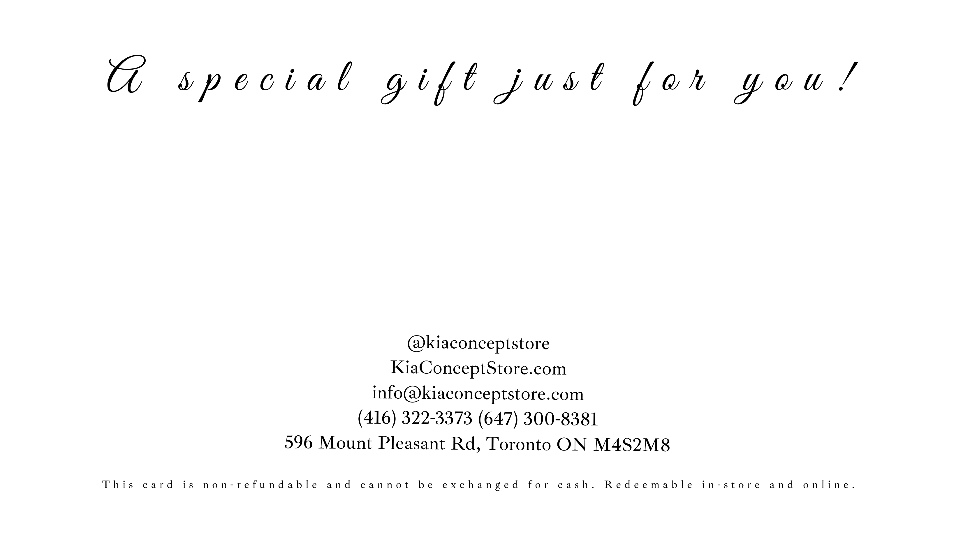 Kia Concept Store Gift Card - Kia Concept Store