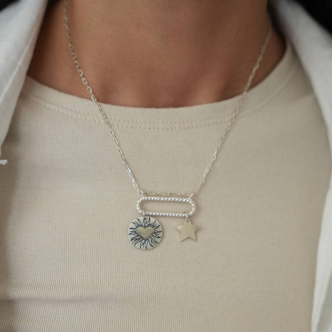 Heart on Fire Necklace - Necklace - Kia Concept Store