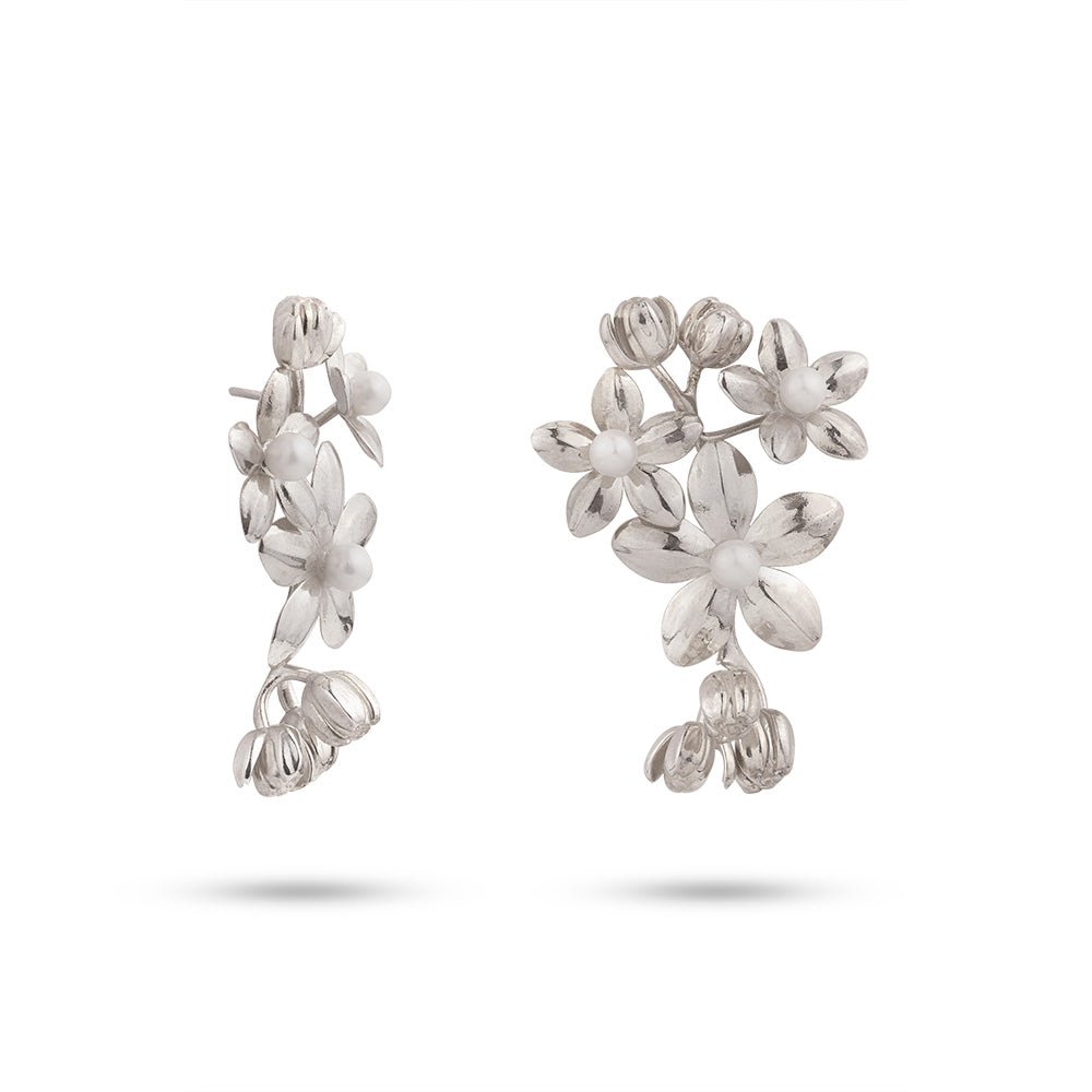 Silver Jasmine Earrings - Earrings - Kia Concept Store