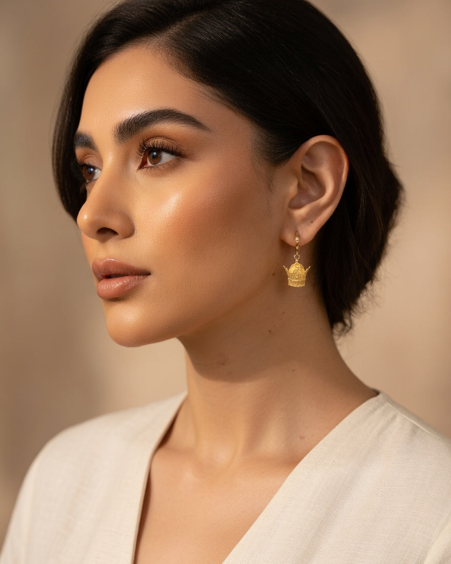 Royal Crown Drop Earrings