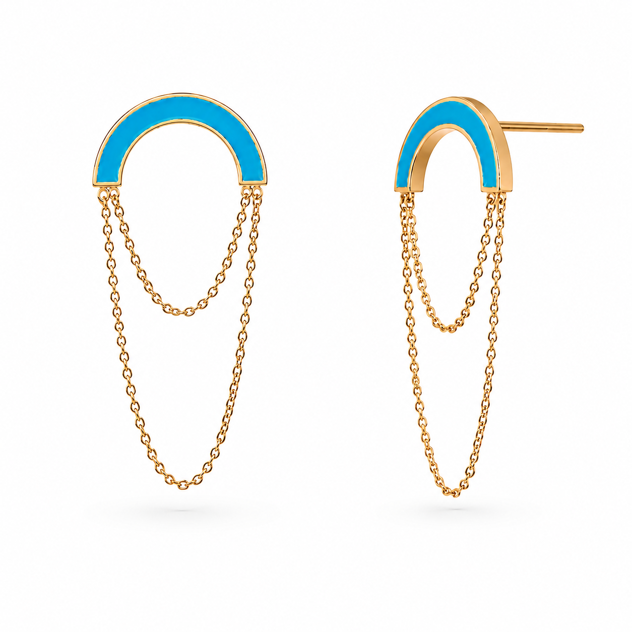 Arc Enamel Earrings