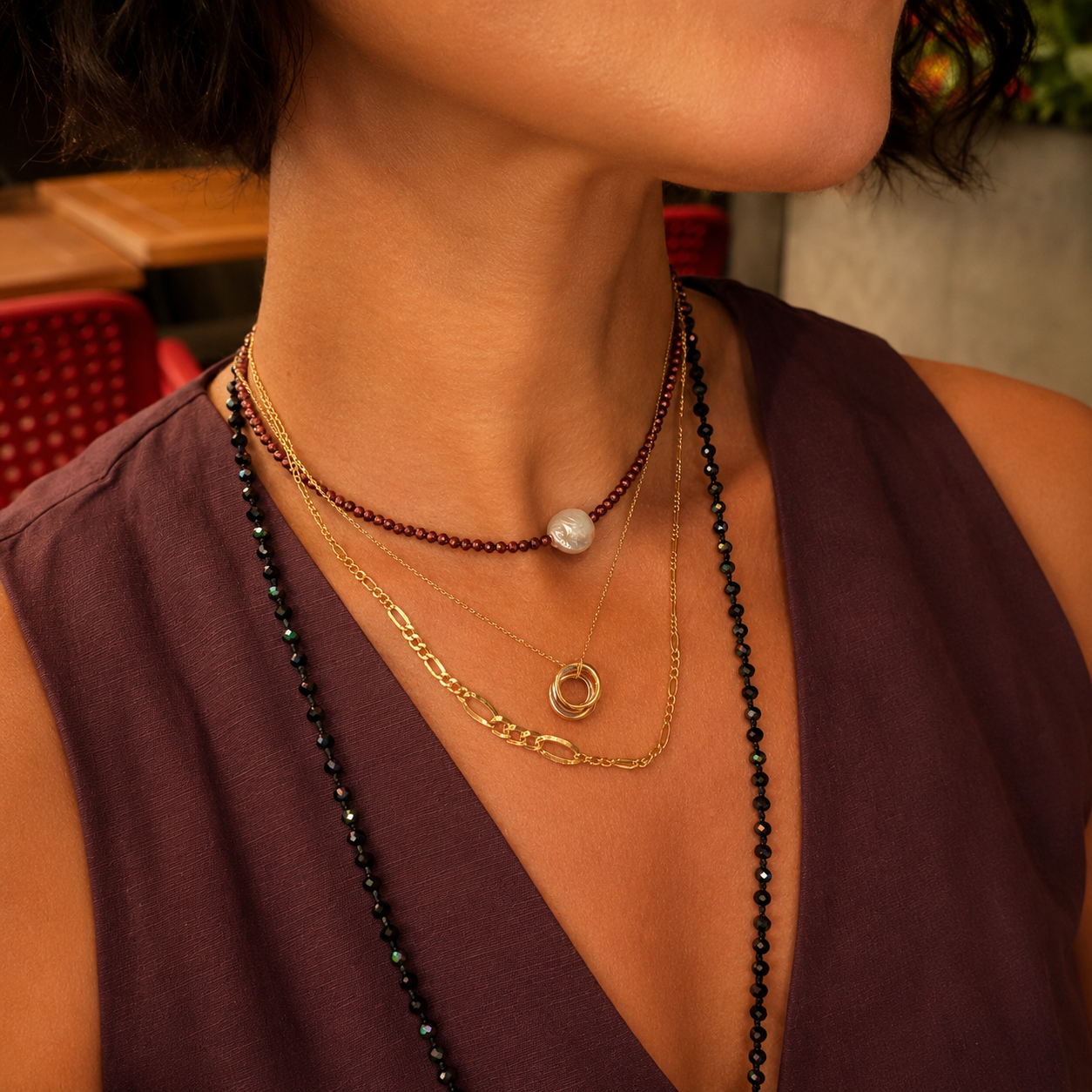 Collier Harmonie Tourmaline Dorée