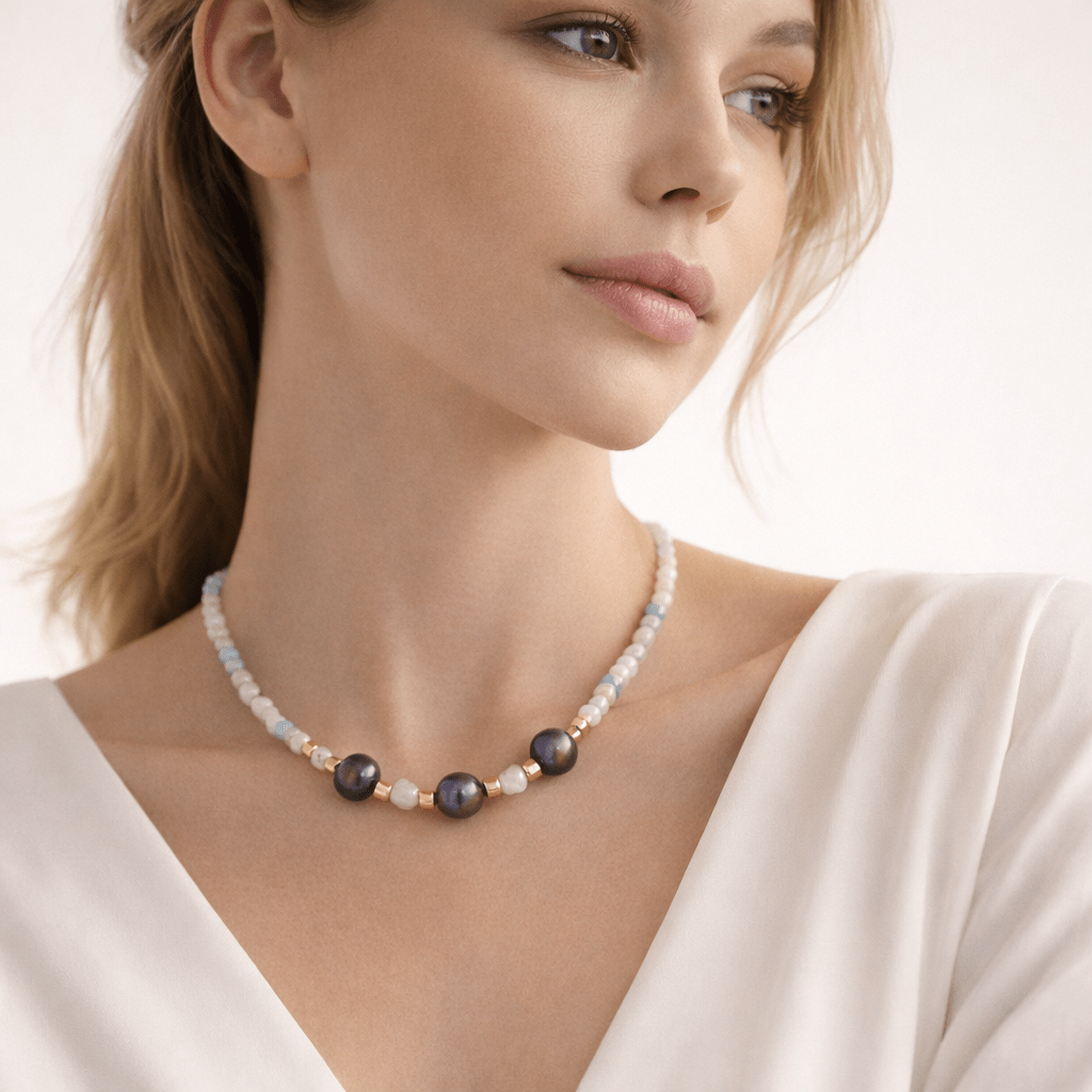 Blue Whisper Pearl Necklace - Necklace - Kia Concept Store
