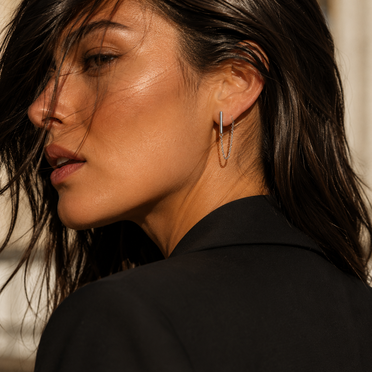Boucles d'oreilles pendantes en cascade