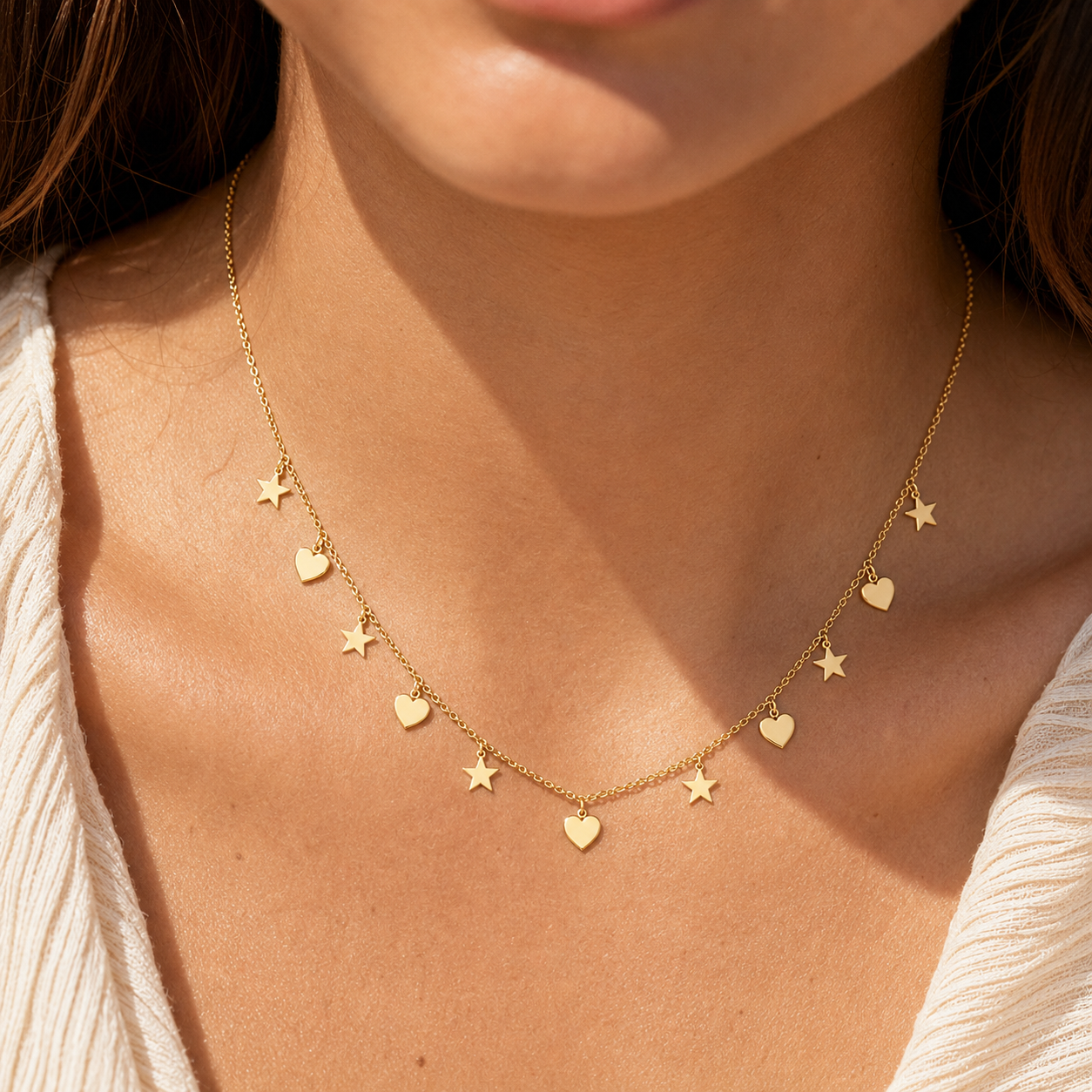 Celeste Hearts & Stars Necklace