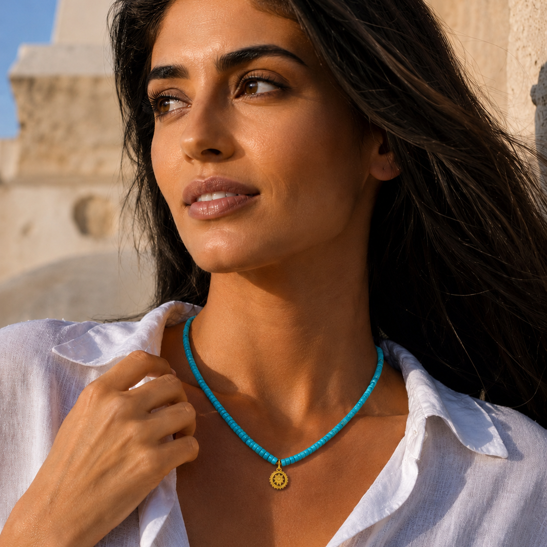 Collier en turquoise Solaris