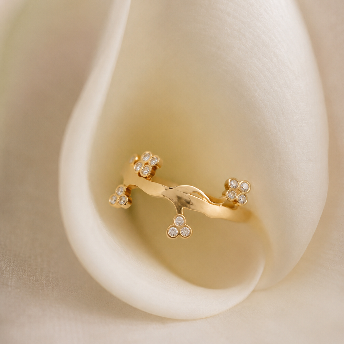 Golden Blossom Ring