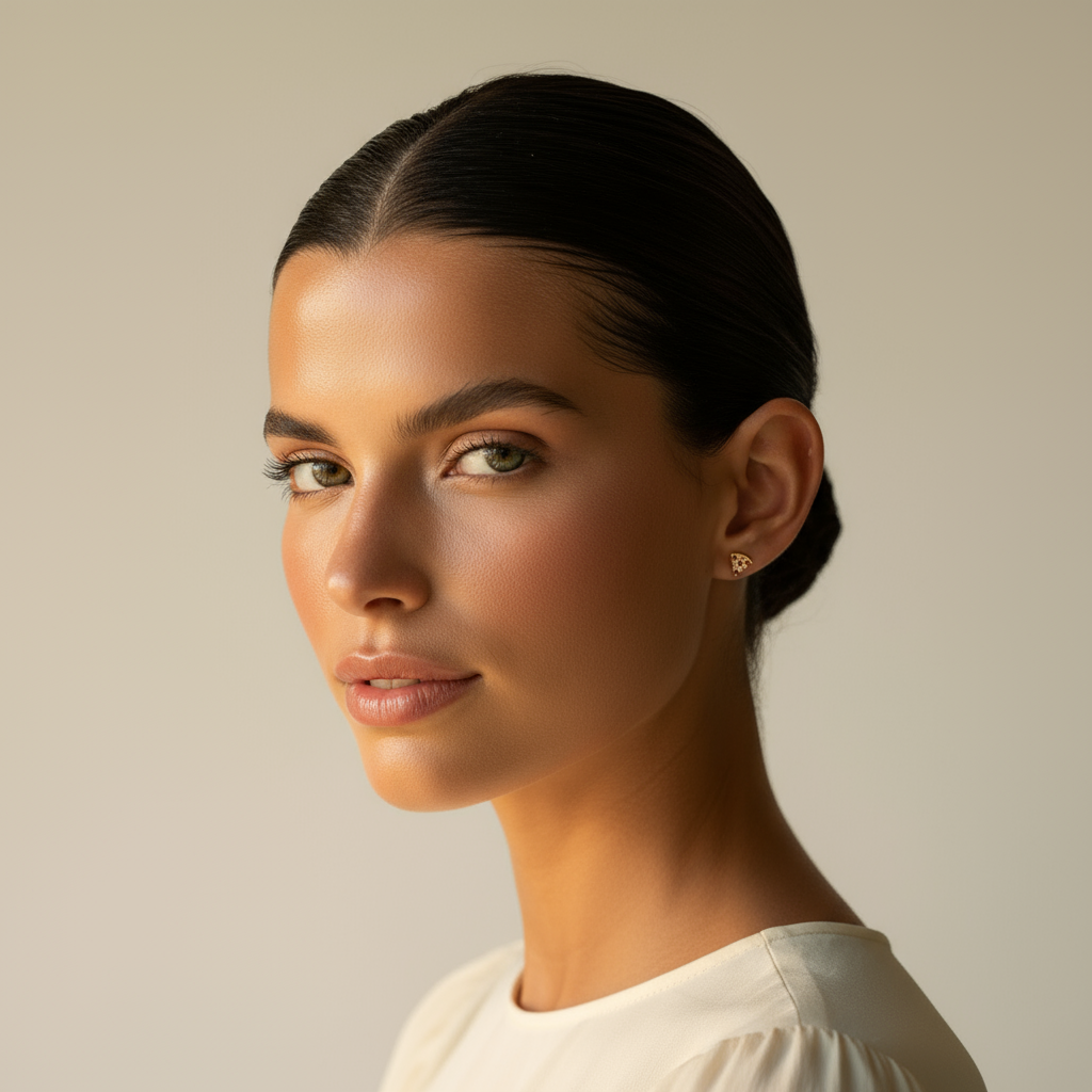 CZ Pizza Stud Earrings - Earrings - Kia Concept Store