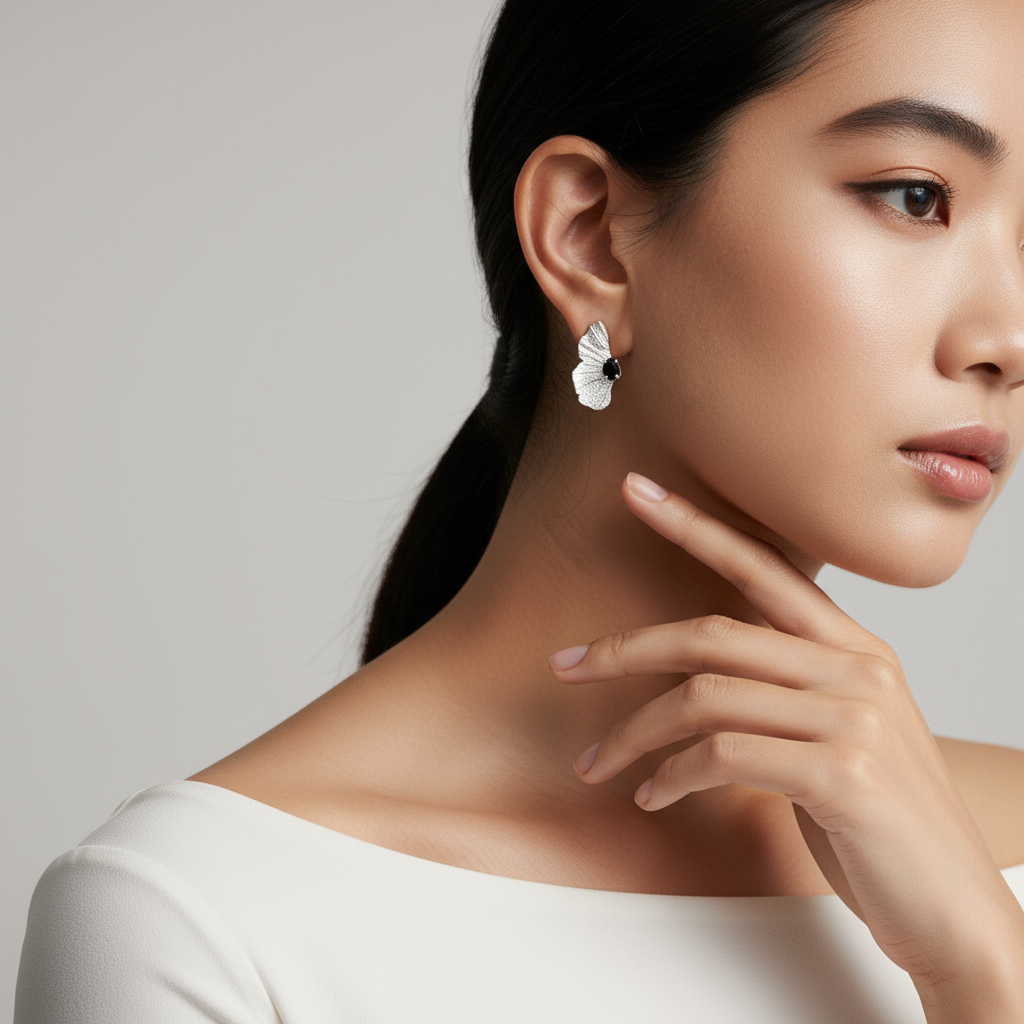 Smoky Quartz Glow Wings - Earrings - Kia Concept Store