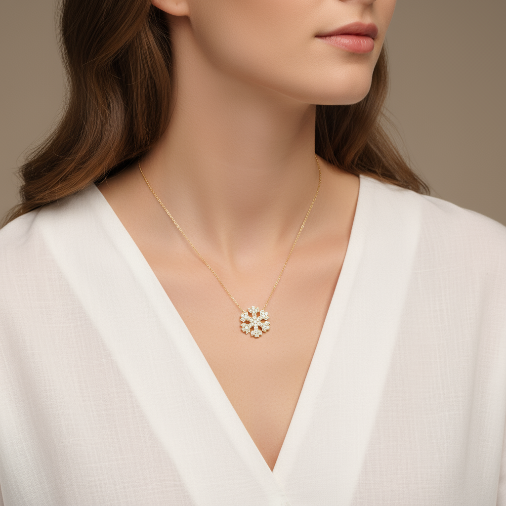 Dazzling Snowflake Necklace - Necklace - Kia Concept Store