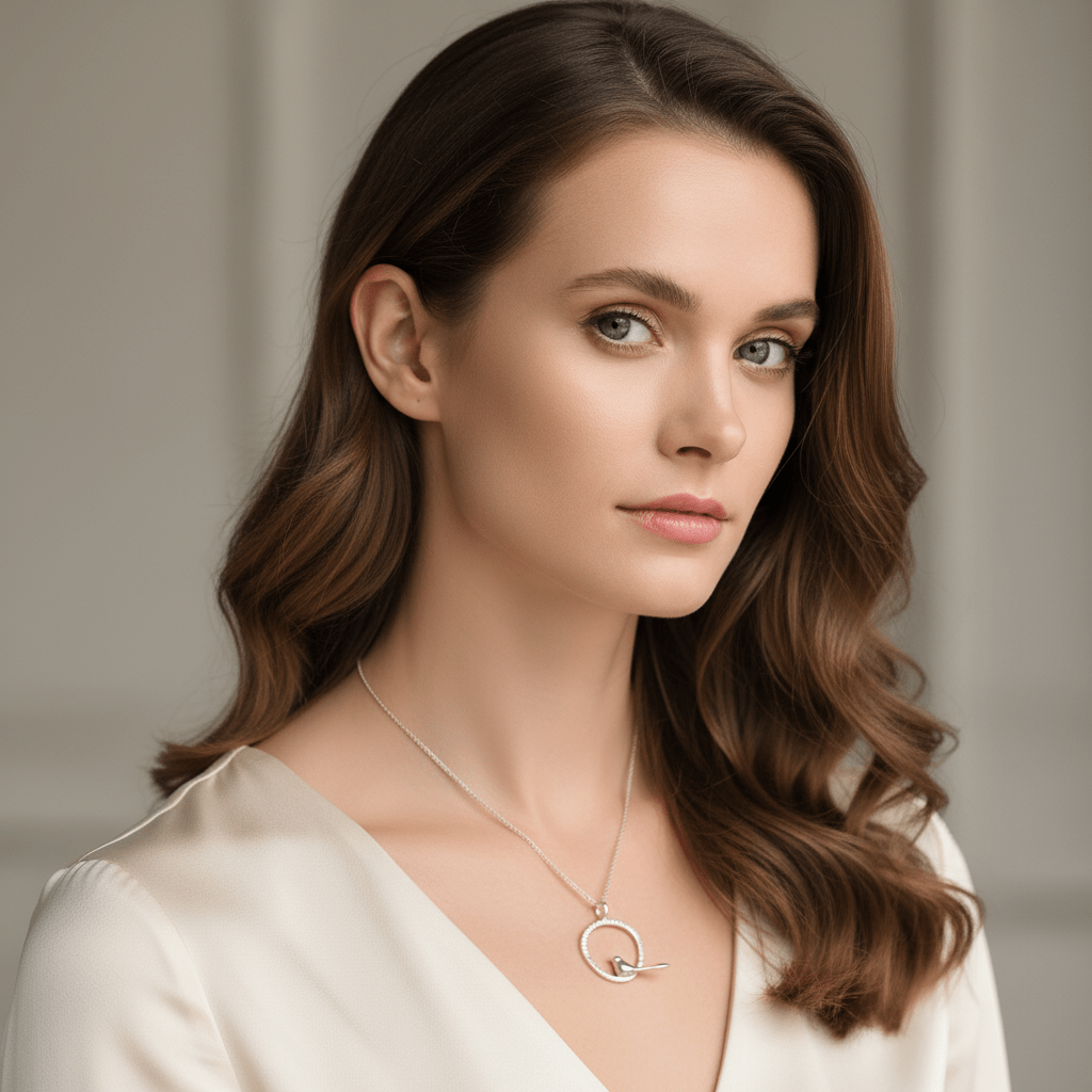 Bird on Textured Circle Necklace - Necklace - Kia Concept Store