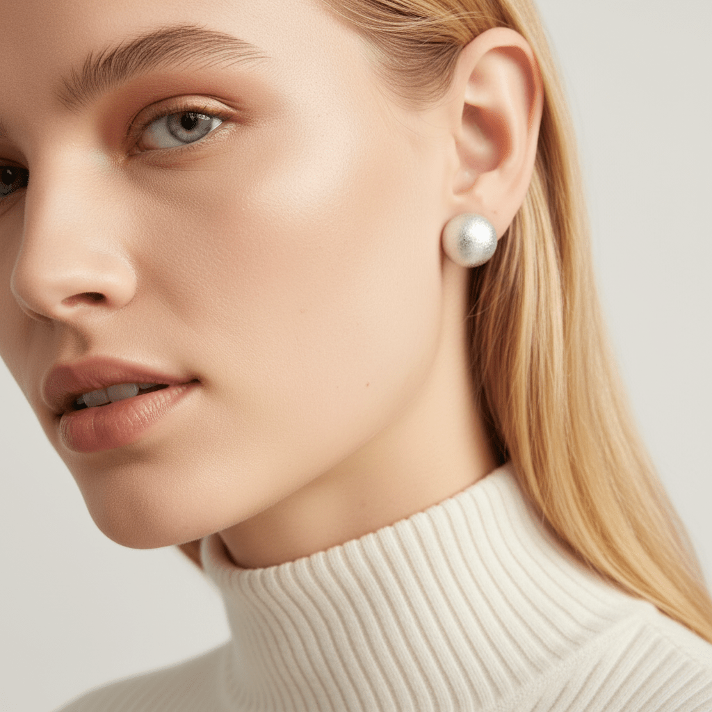 Frosted Sphere Studs - Earrings - Kia Concept Store