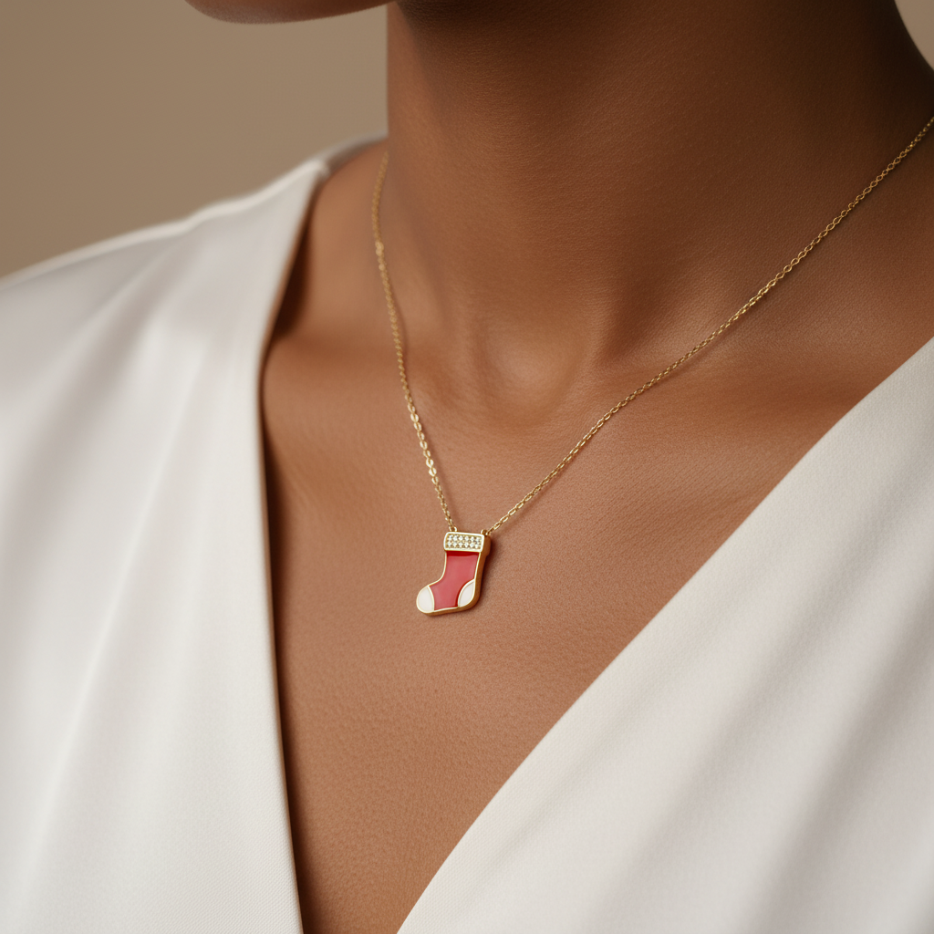 Festive Stocking Necklace - Necklace - Kia Concept Store