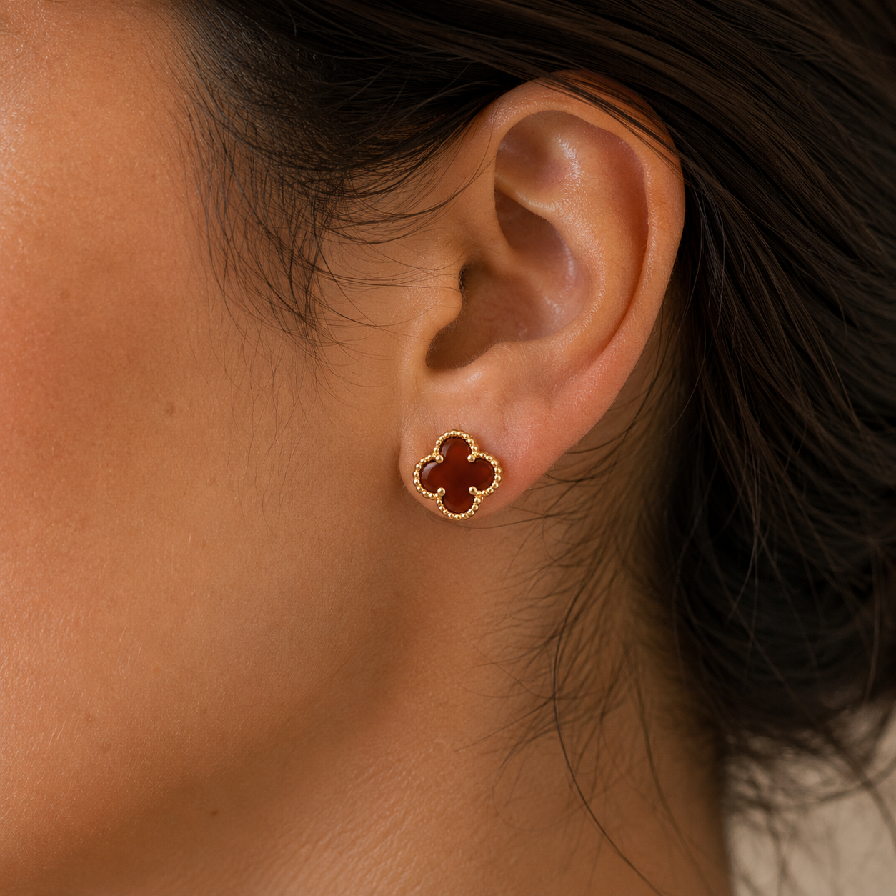 Boucles d'oreilles Trèfle de minuit