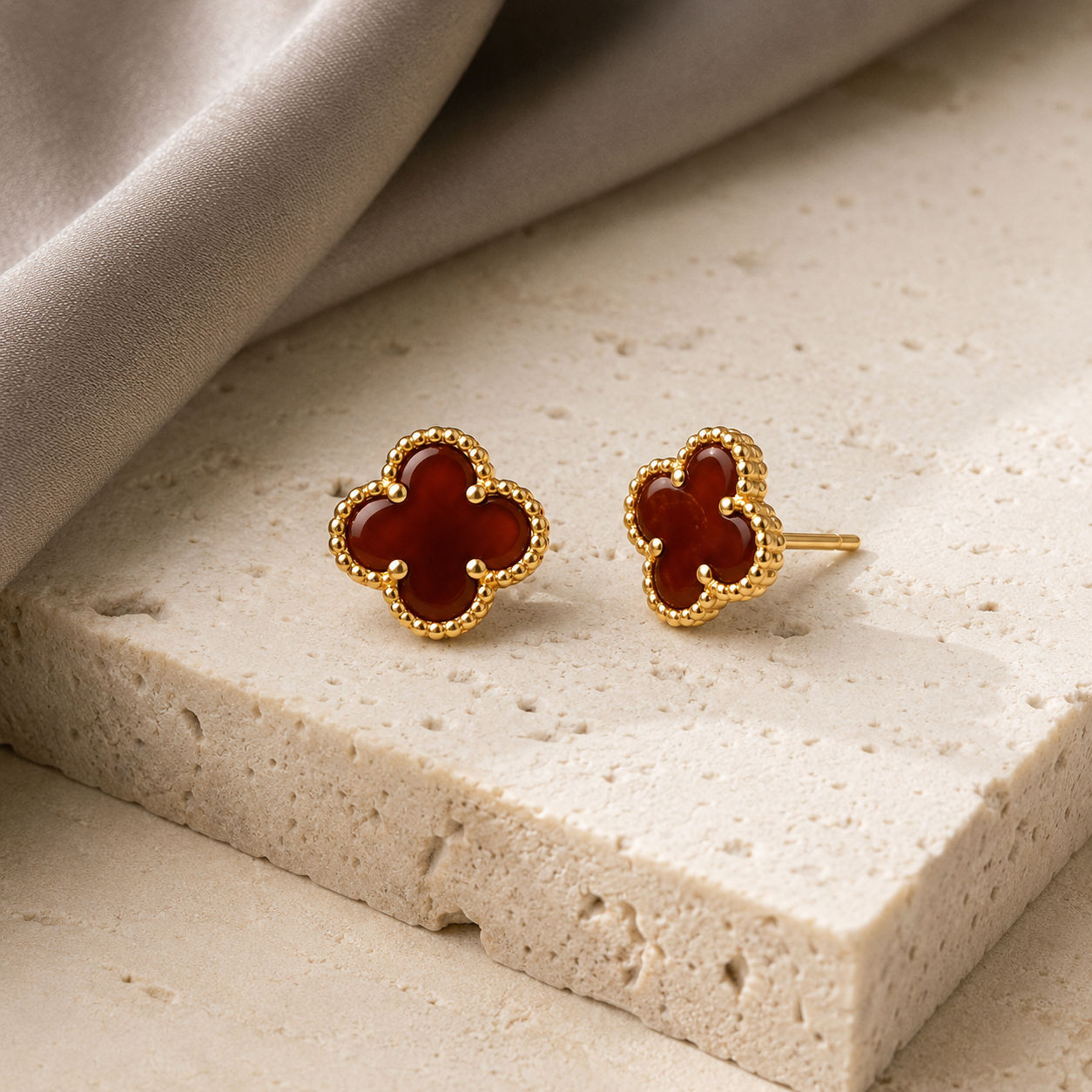 Boucles d'oreilles Trèfle de minuit