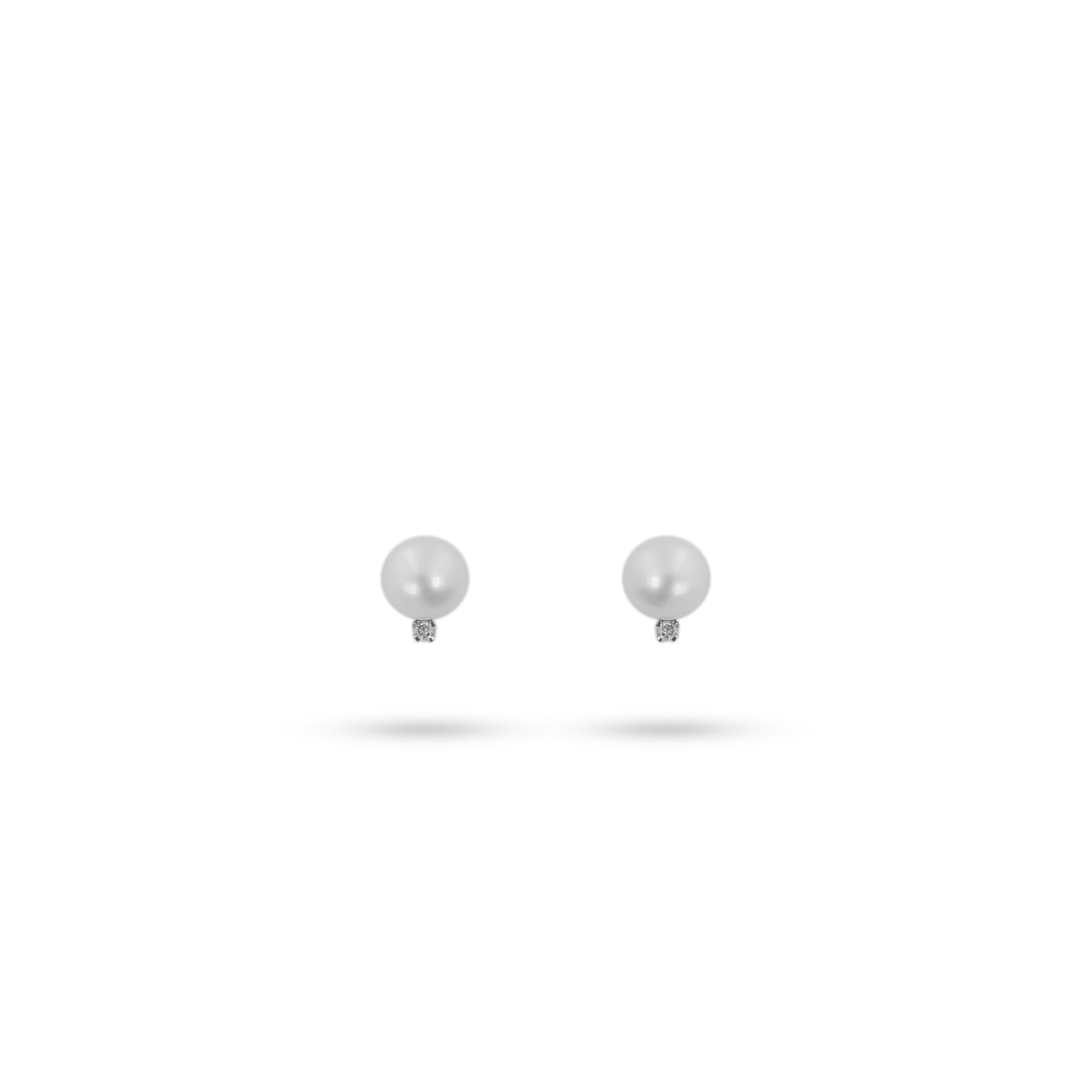 Diamond Pearl Grace Studs - 14K gold earrings by Kia Concept