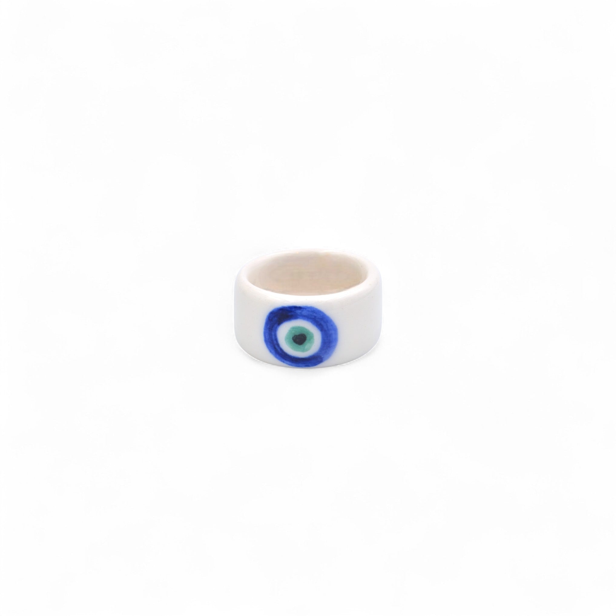 Evil Eye Harmony Ceramic Ring
