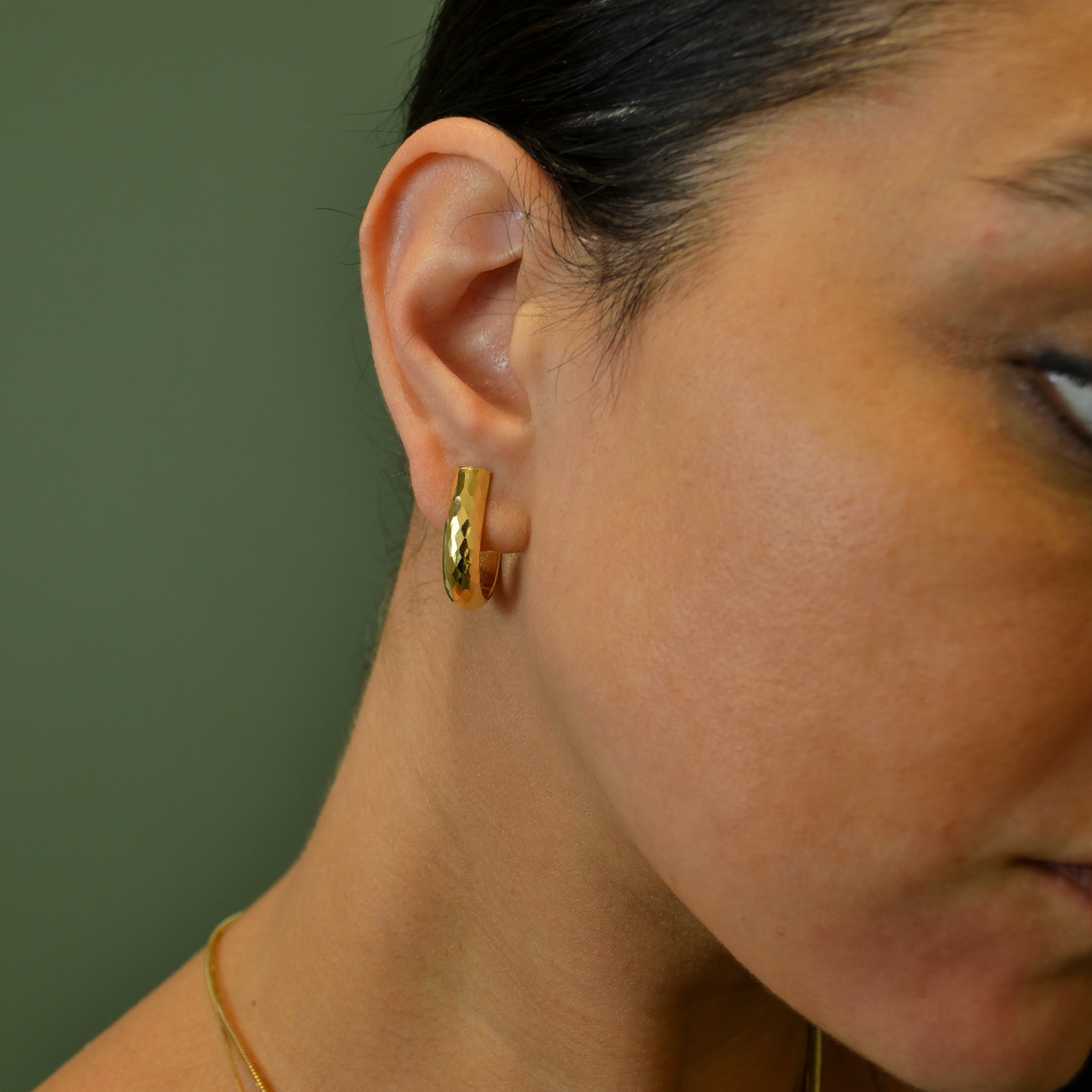 Hammered Hoop Earrings