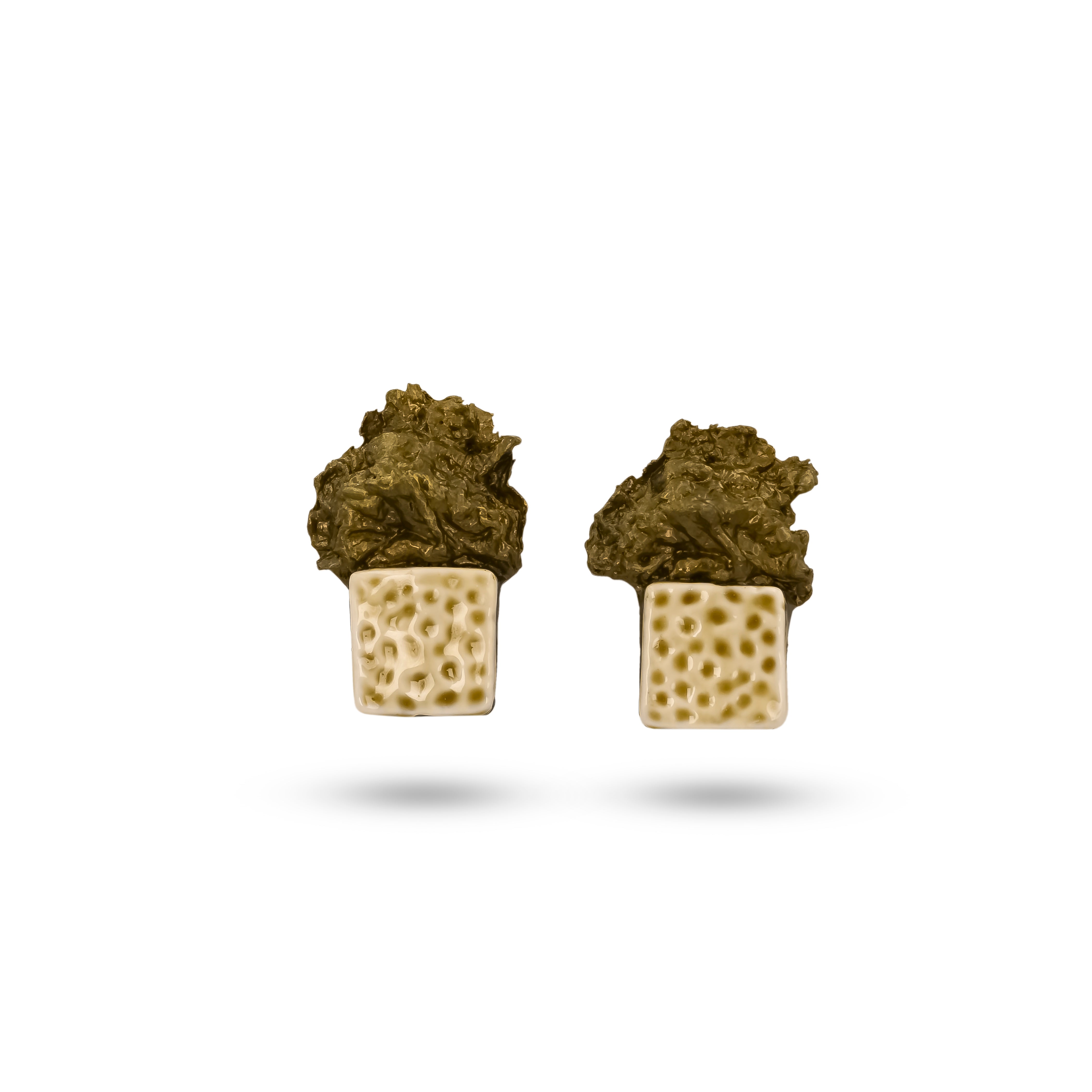 Bronze Terrain Earrings - Earrings - Kia Concept Store