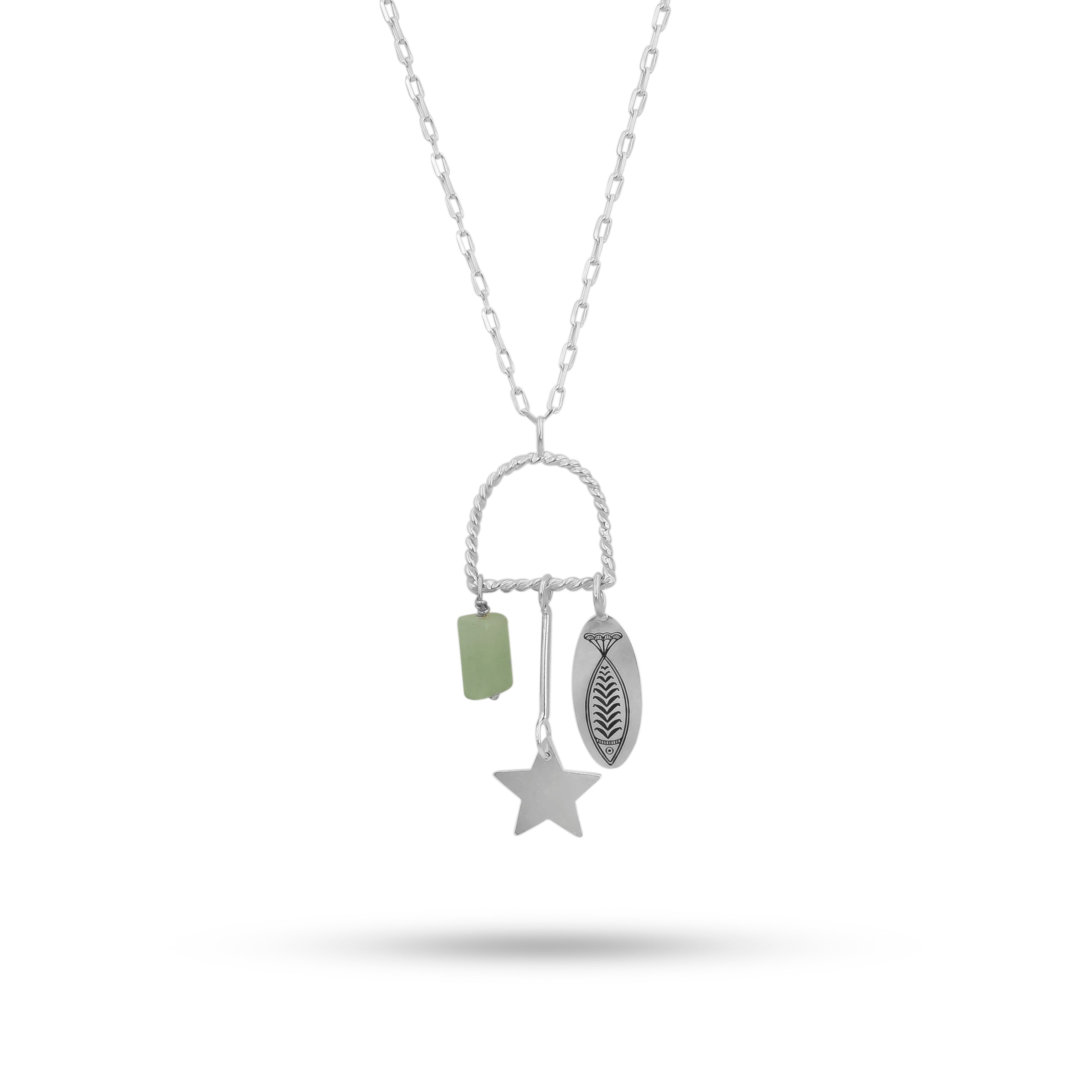 Silver Fish Charm Necklace - Necklace - Kia Concept Store