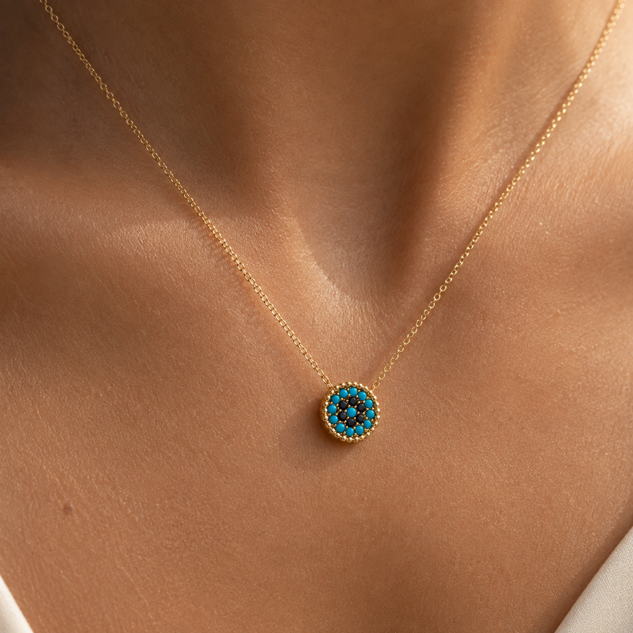 Evil Eye Medallion Necklace