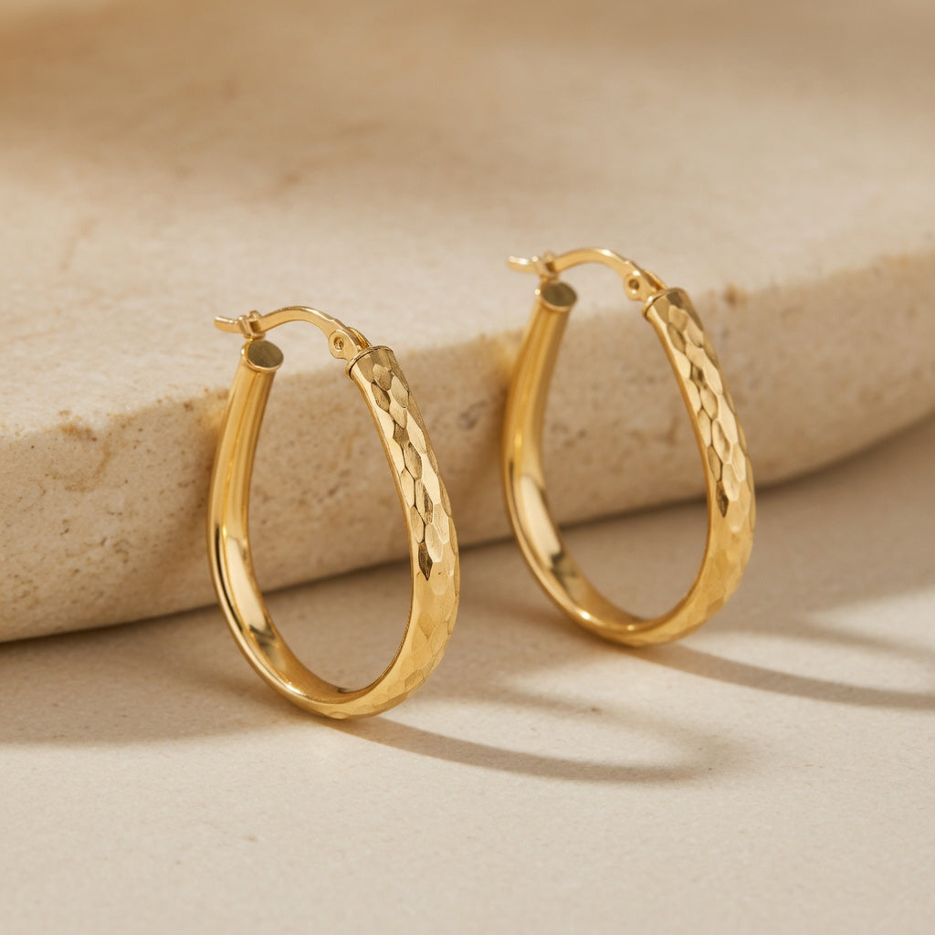 Golden Rhythm Hoop Earrings