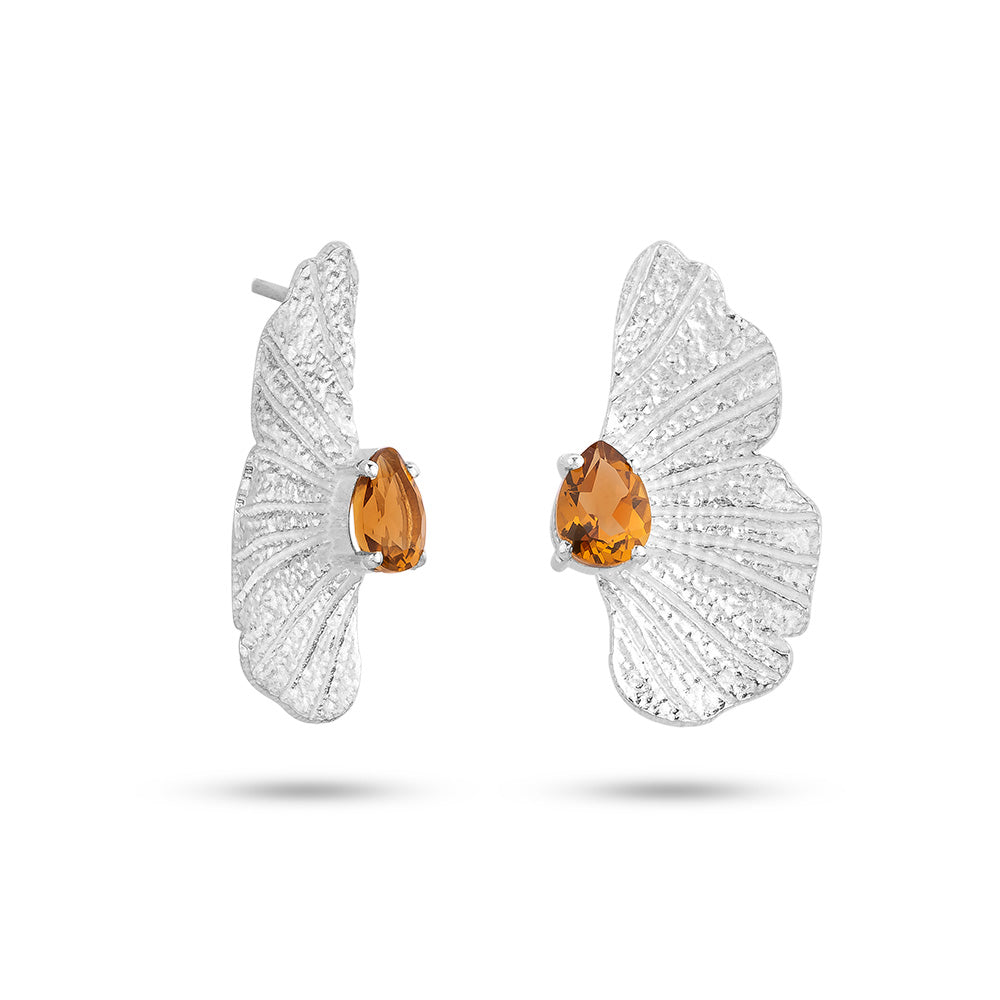 Smoky Quartz Glow Wings - Earrings - Kia Concept Store