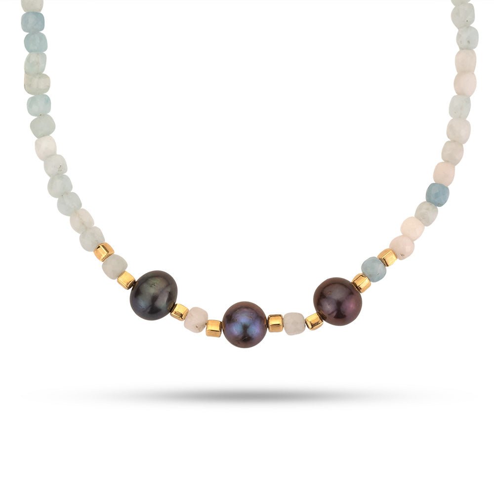 Blue Whisper Pearl Necklace - Necklace - Kia Concept Store