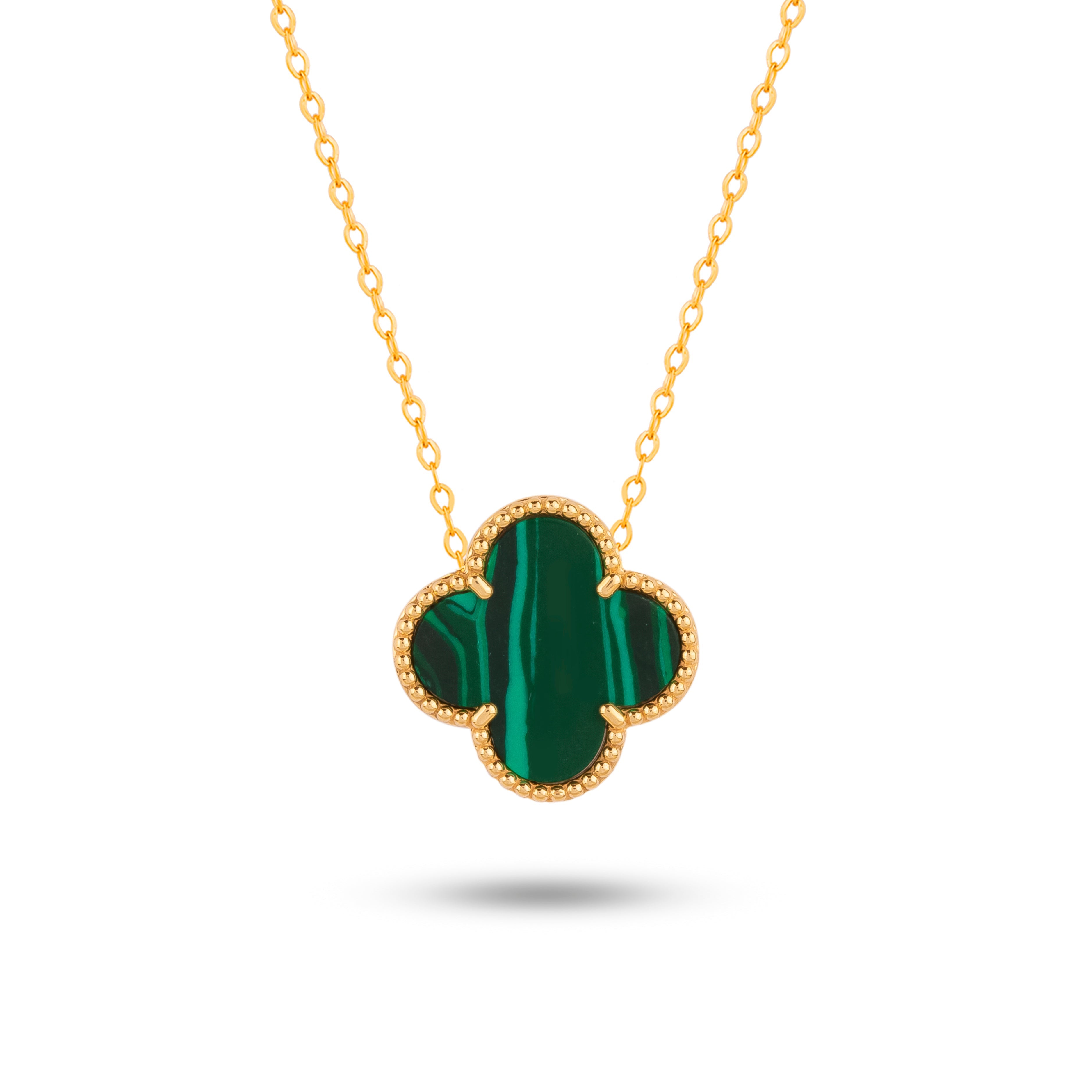 Lucky Malachite Clover - Necklace - Kia Concept Store