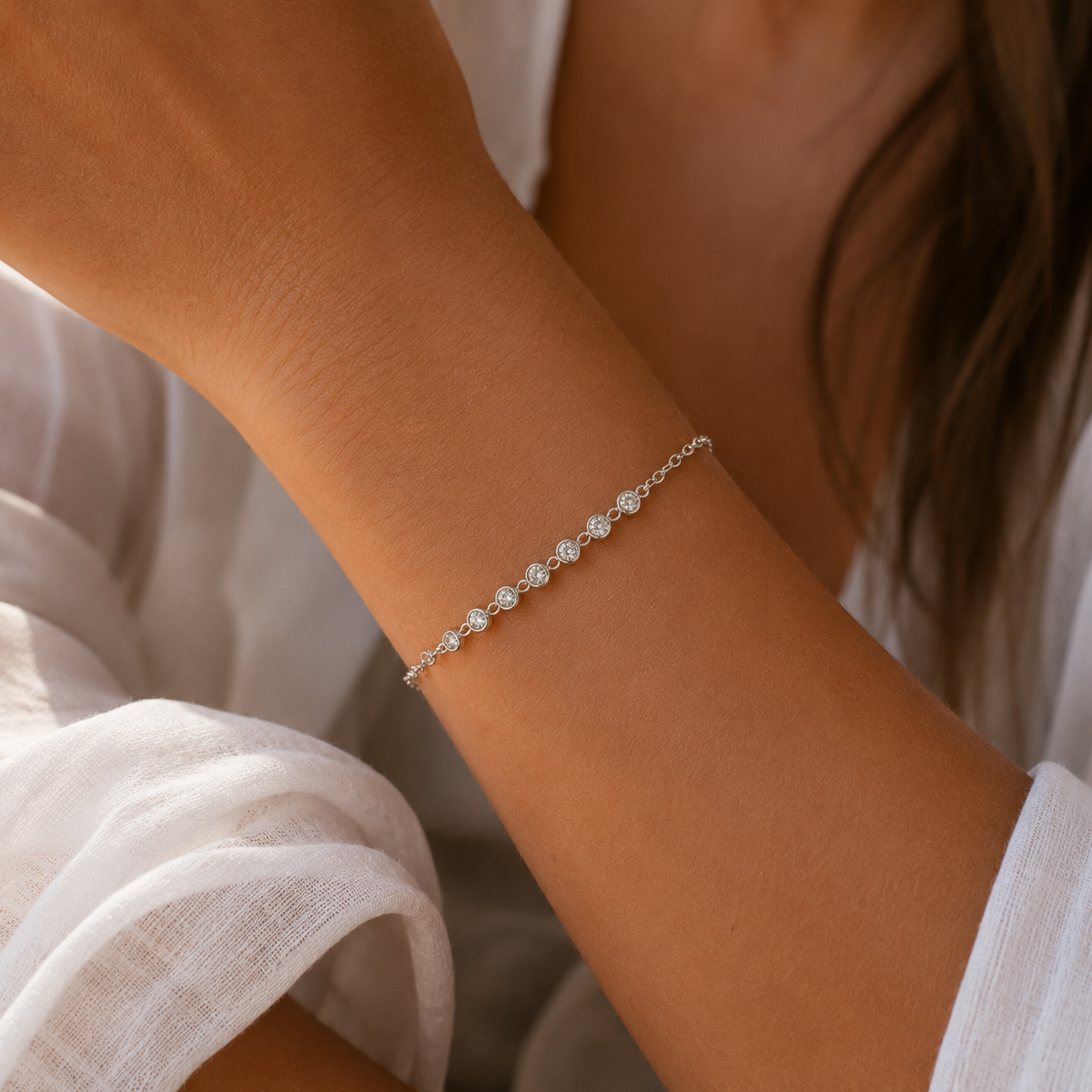 Luna Line Silver Bracelet