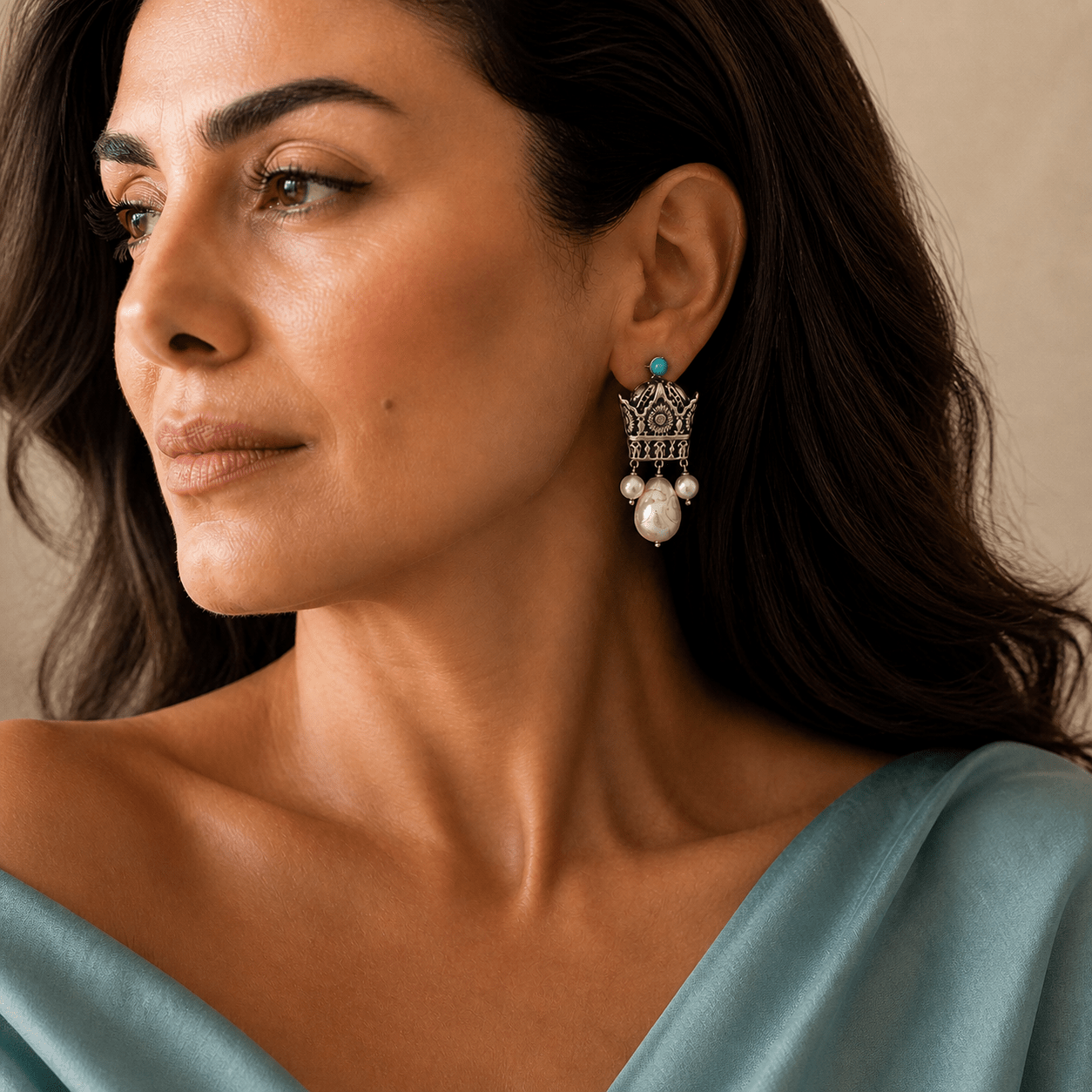 Majestic Crown Pearl Earrings - Earrings - Kia Concept Store