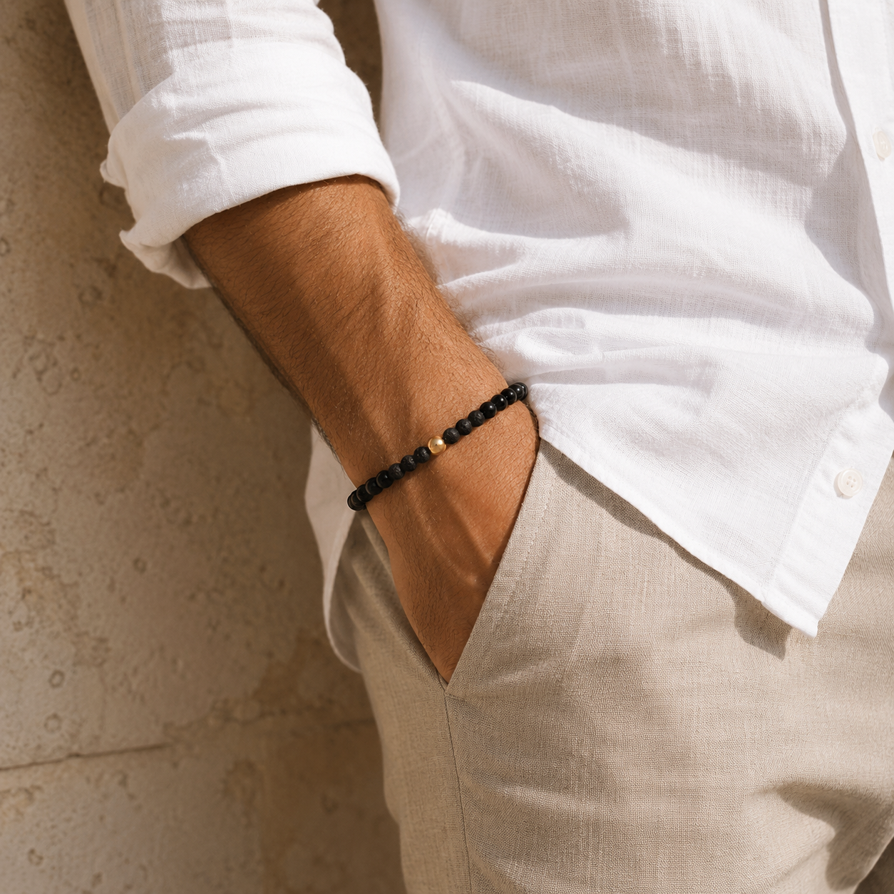 Midnight Balance Beads Bracelet