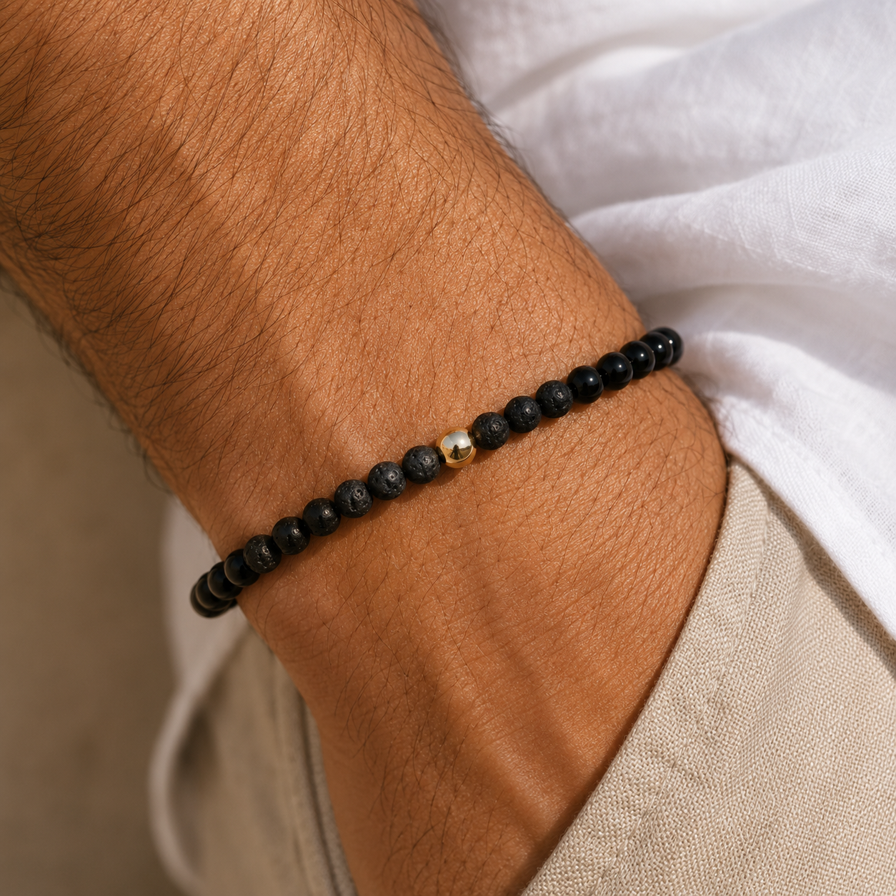 Midnight Balance Beads Bracelet