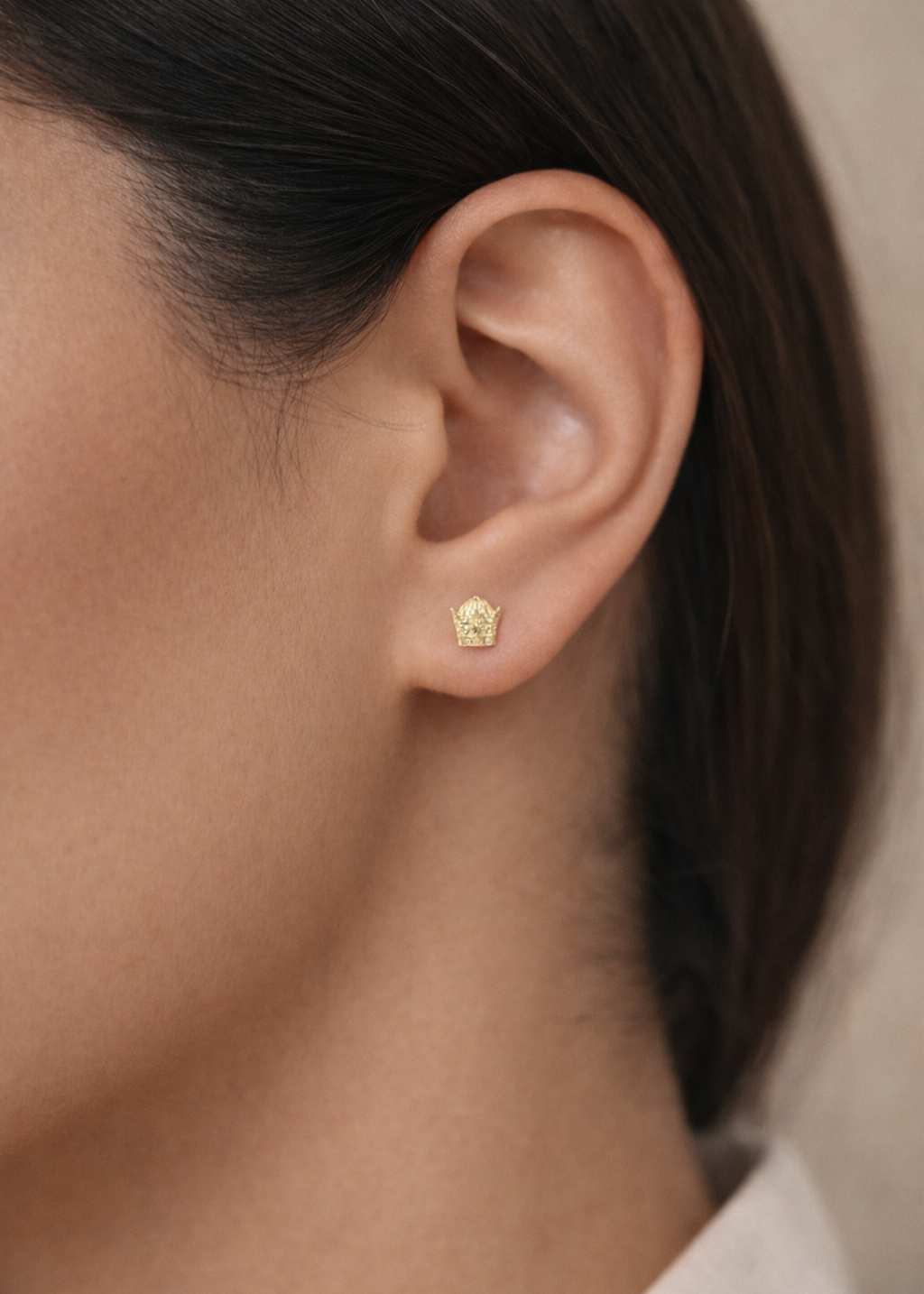 Mini Crown Stud Earrings