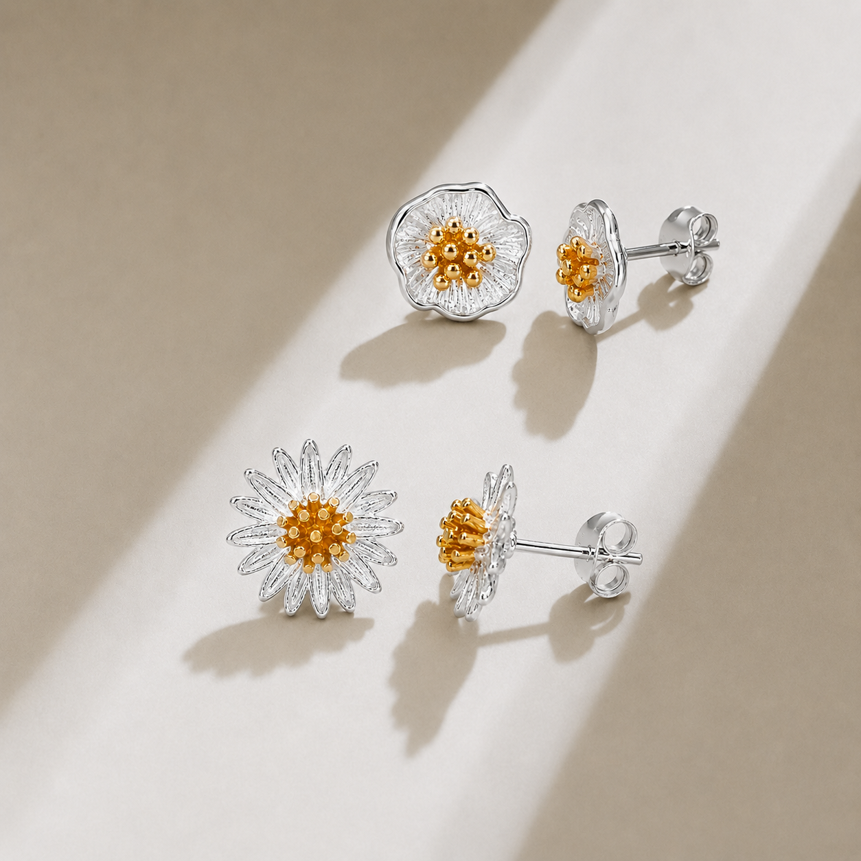 Mira Flower Stud Earrings