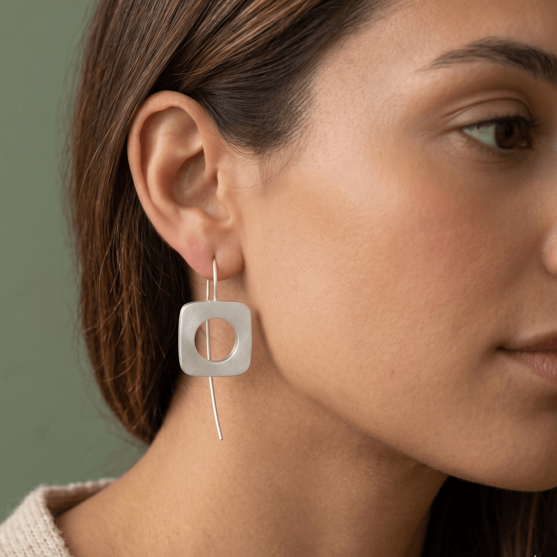 Modern Hollow Square Silver Earrings - Earrings - Kia Concept StoreModern Hollow Square Silver EarringsEarringsKia Concept Store