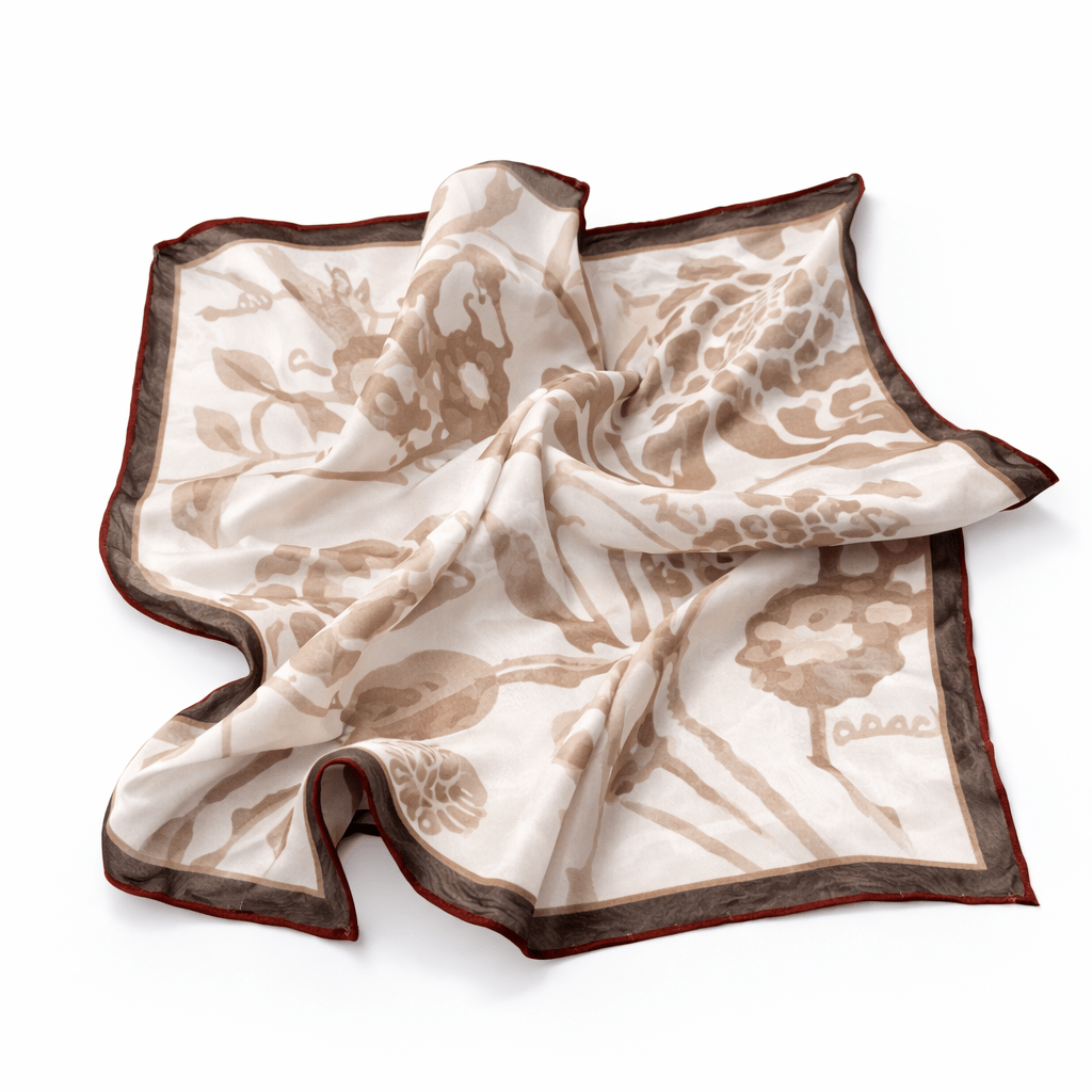 Red Gazelle Flower Bandana - Pocket Square - Kia Concept Store