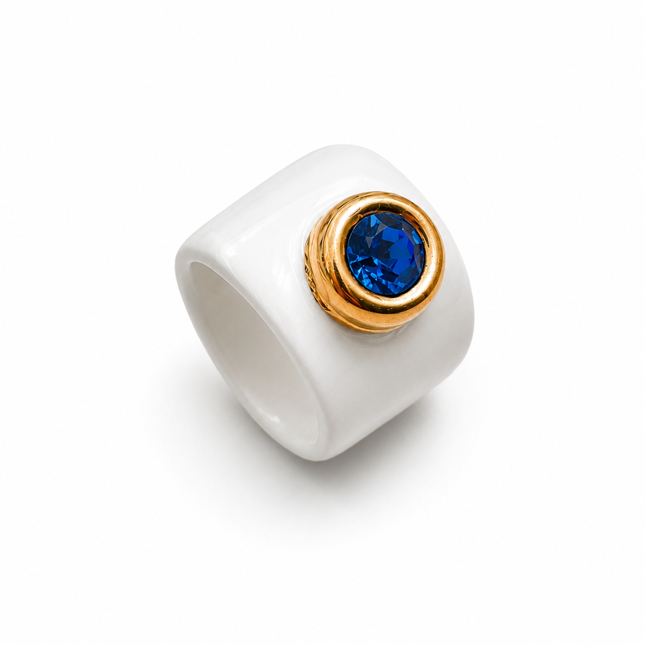 Round Crystal Ceramic Ring