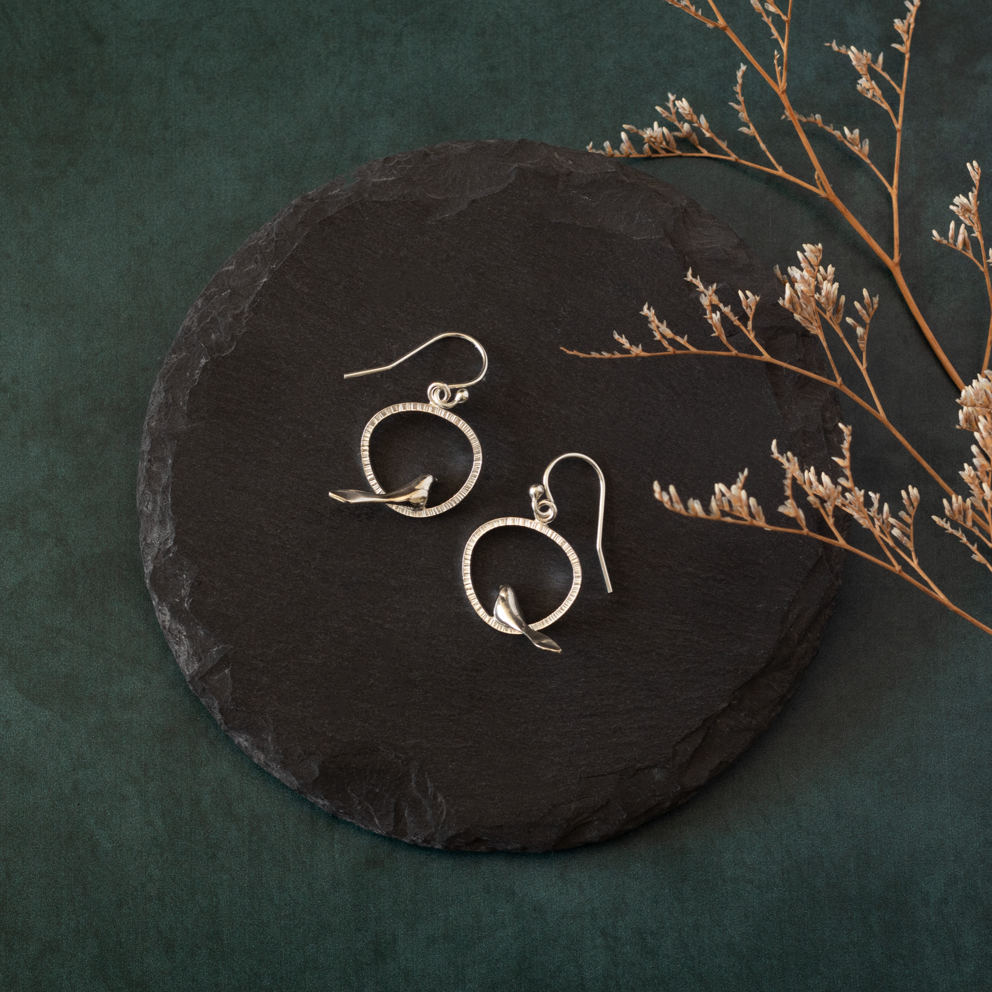 Birdon Textured Circle Earrings