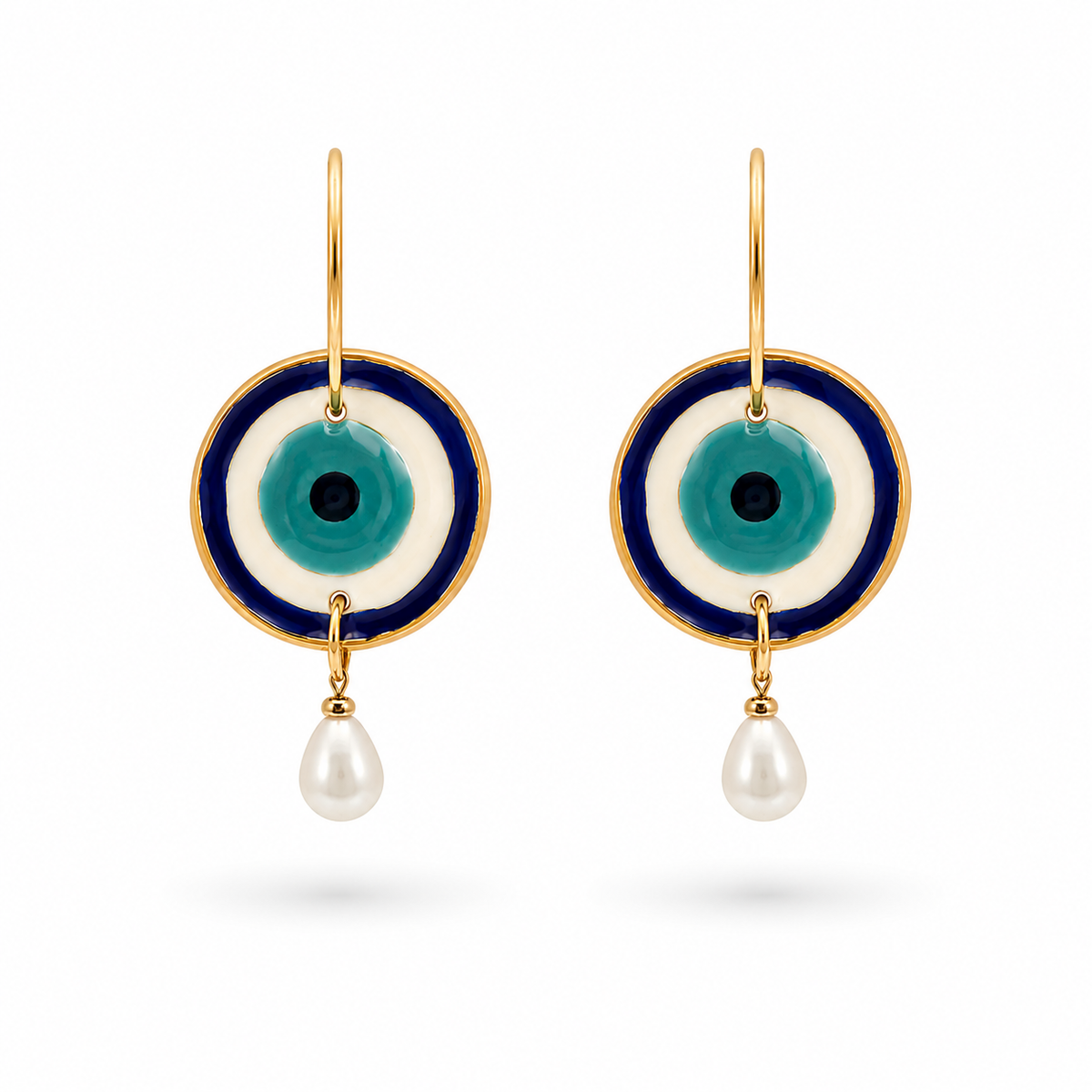 Santorini Eye Pearl Earrings