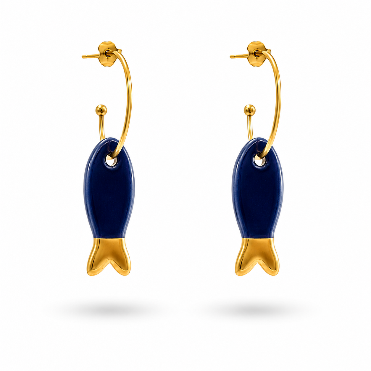 Santorini Fish Ceramic Earrings