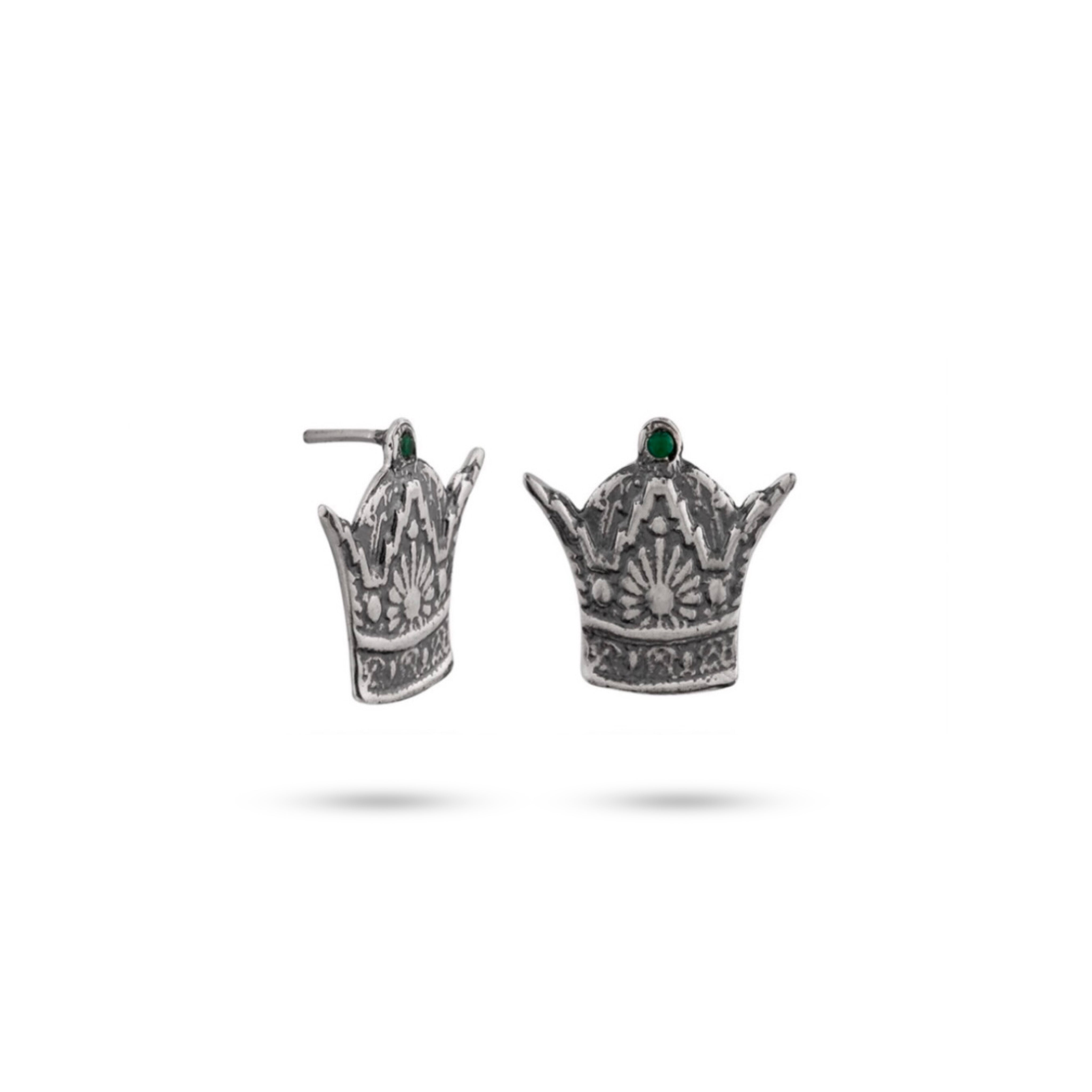 Crown Stud Earrings - sterling silver jewelry by Kia Concept