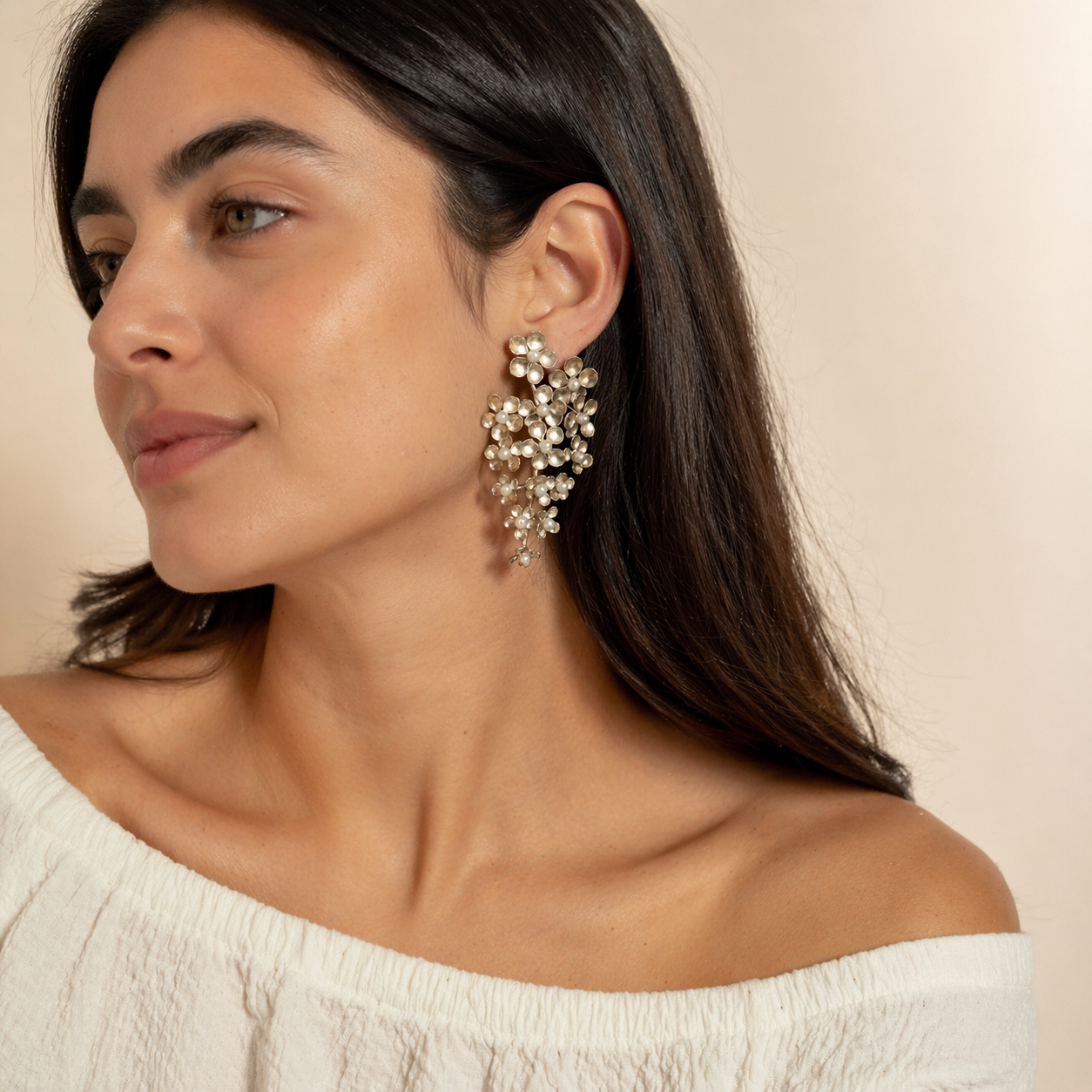 Silver Bloom Earrings