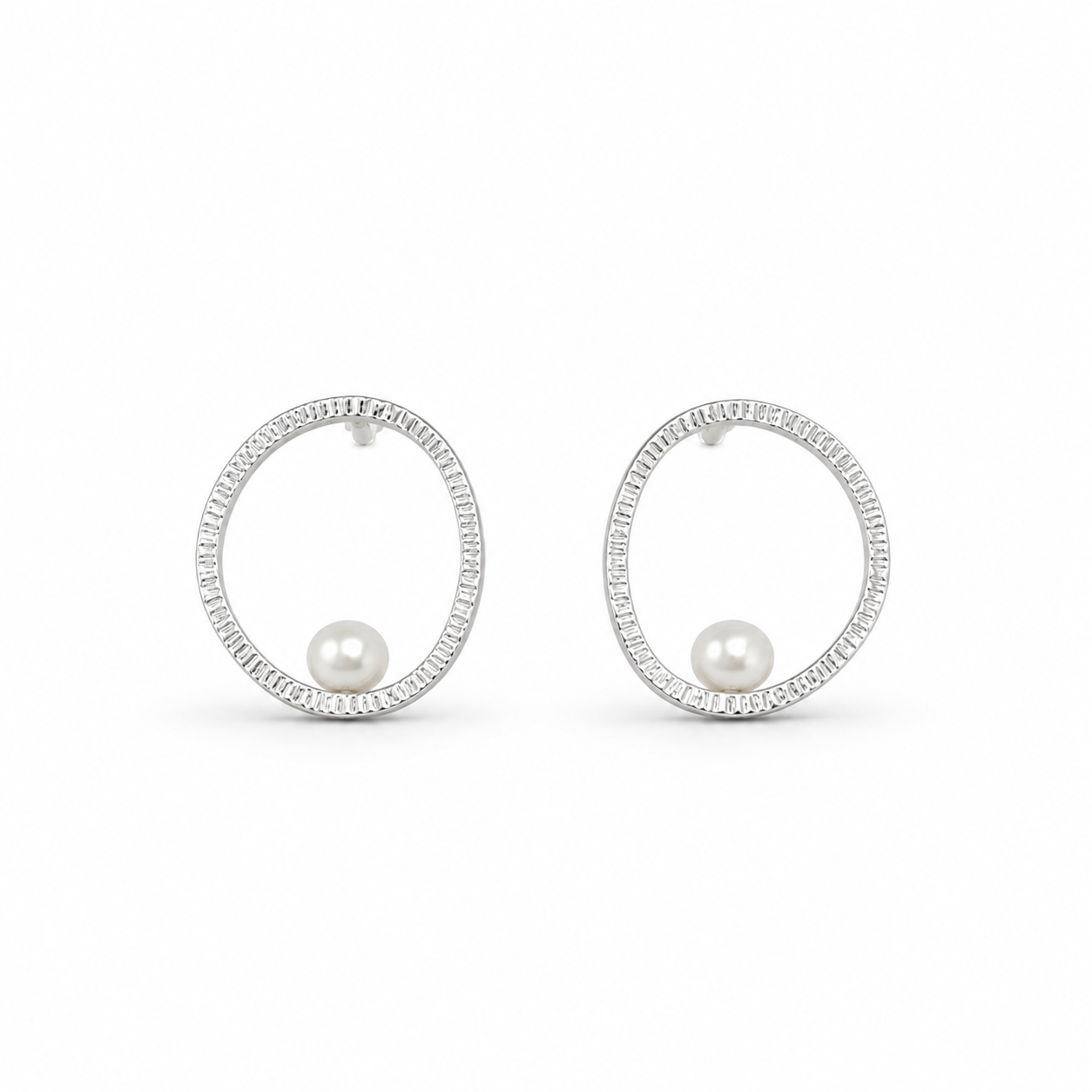 Silver Earrings with Freshwater Pearls